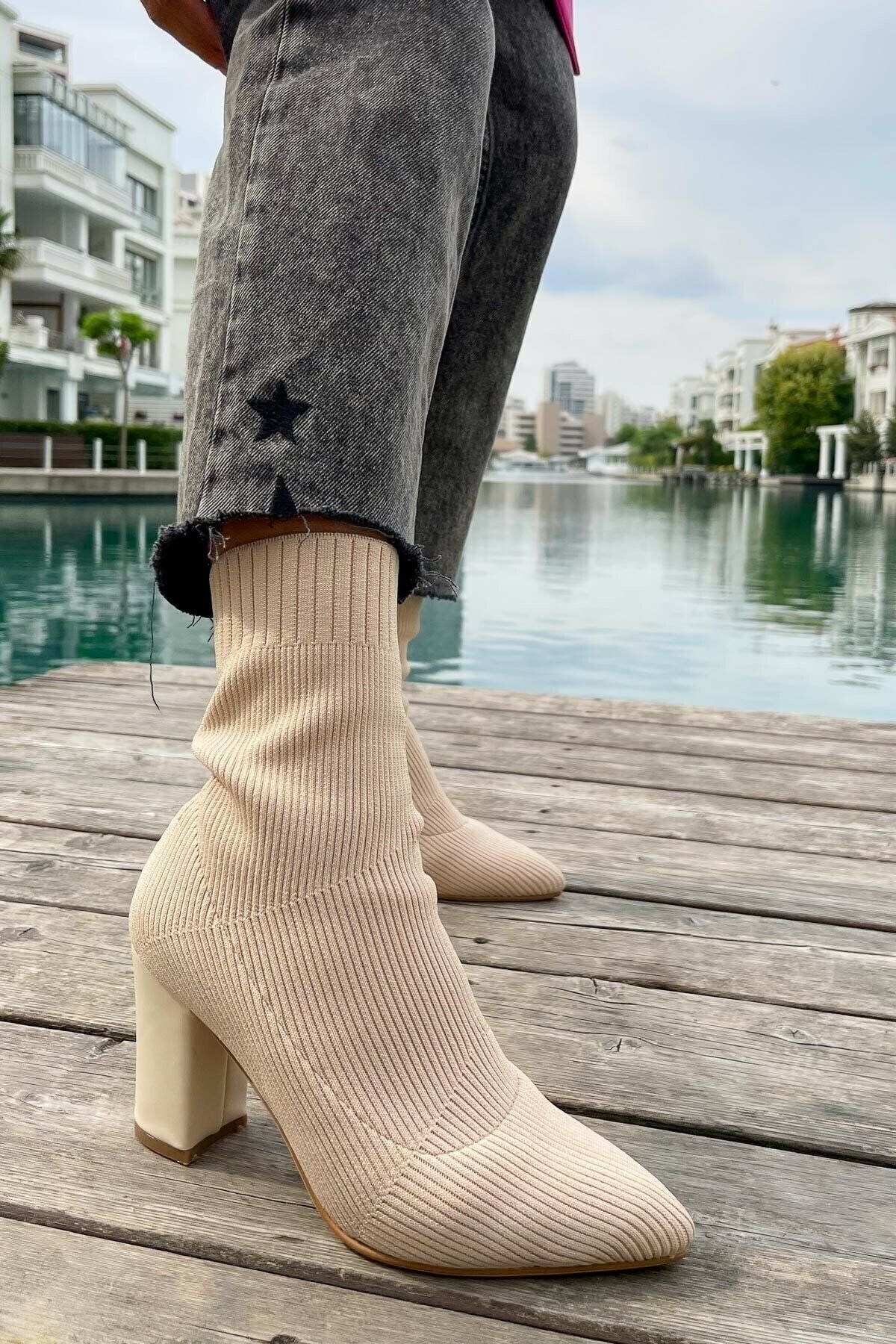 Stretch sock shop boots