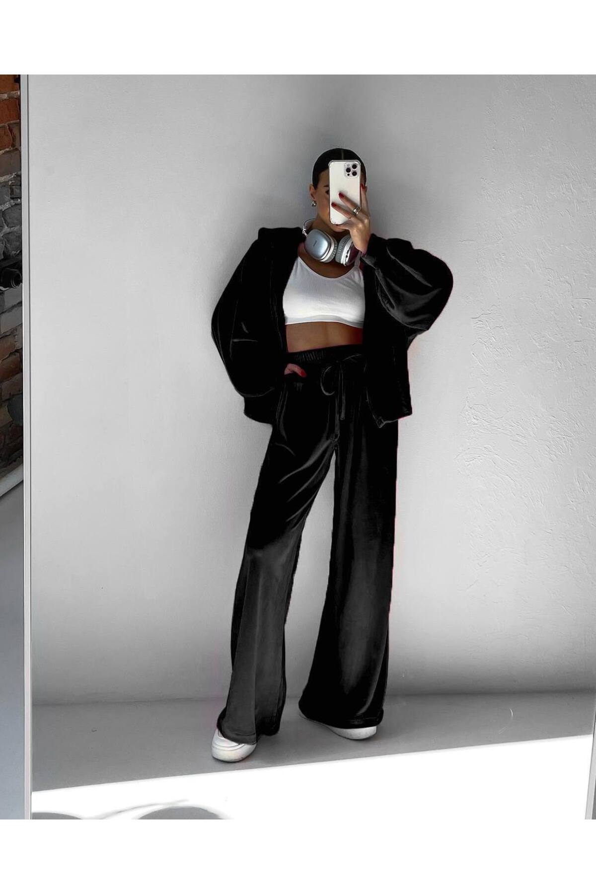 Velvet Tracksuit |Plus Size Women's Tracksuit Set