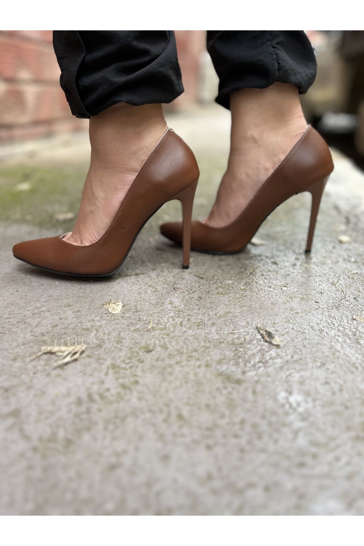 Dark brown on sale high heel shoes