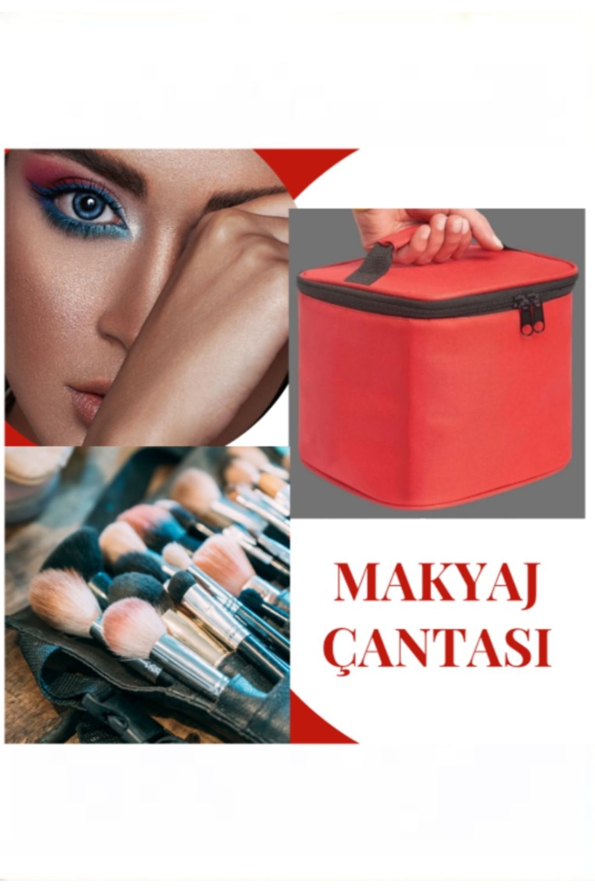 ساماندهی آرایش مسافرتی کیف آرایشی خنک تک محفظه قرمز Highconcept 20*20*20 سانتی متر Ankaflex