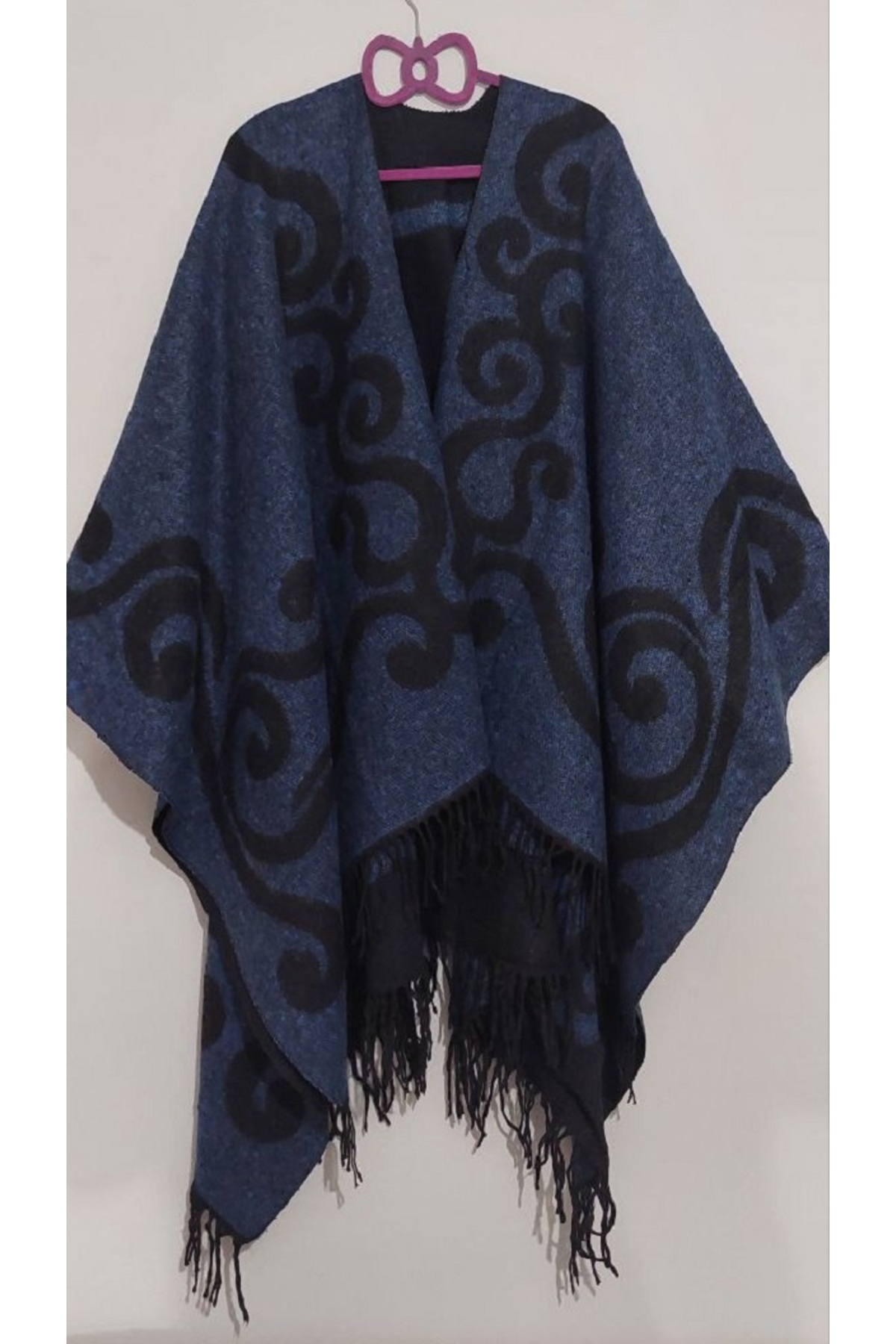 Forum Fashion Çift Taraflı Kalın Anne Omuz Atkı Şal Panço