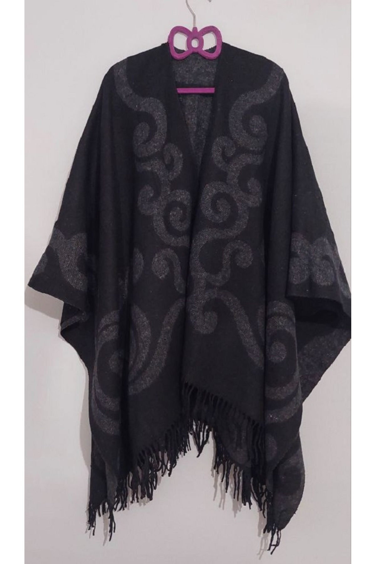 Forum Fashion Çift Taraflı Kalın Anne Omuz Atkı Şal Panço