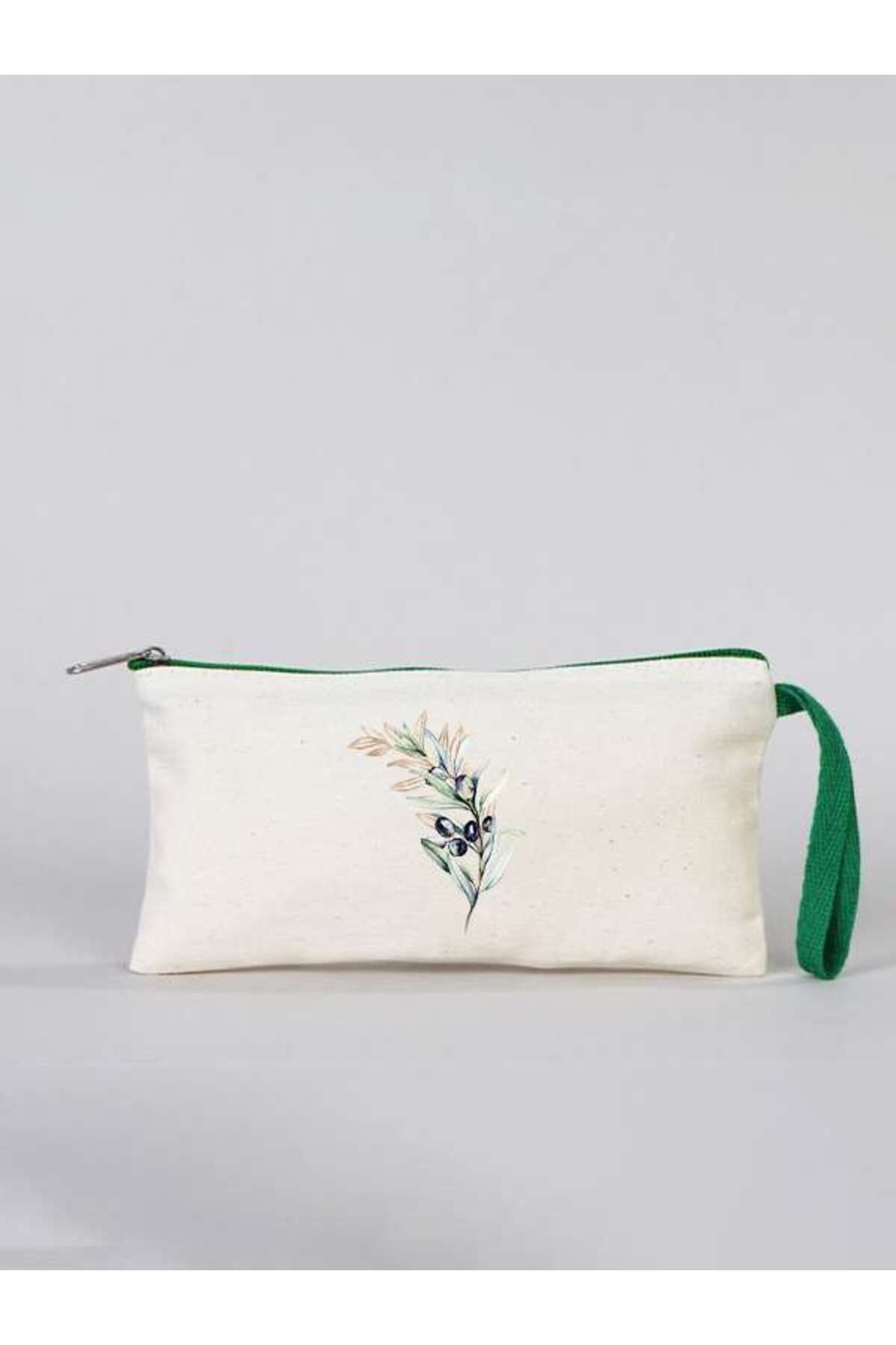 GEDENE Zeytin Dalı Desenli Gabardin Kumaş Kalemlik - Gdn20234005