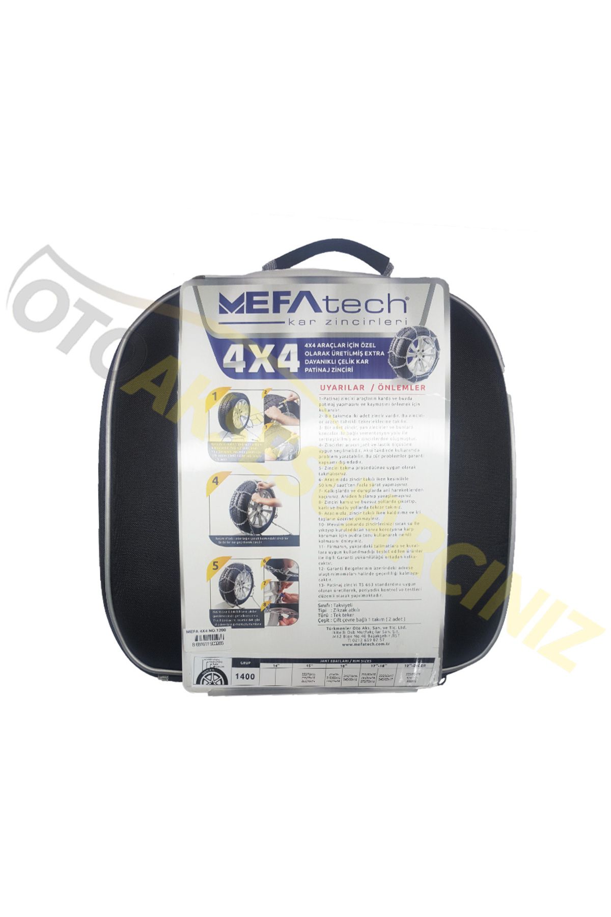 MEFATECH-235/50x19 Thick Tactical Chain 4x4 Mefatech 1400 3