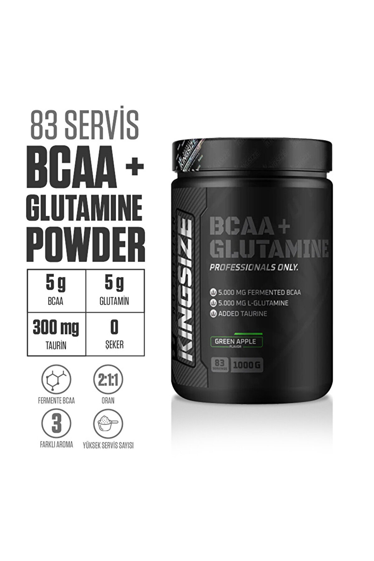 Kingsize Nutrition Bcaa Glutamine Powder 1000 gr Fiyatı, Yorumları