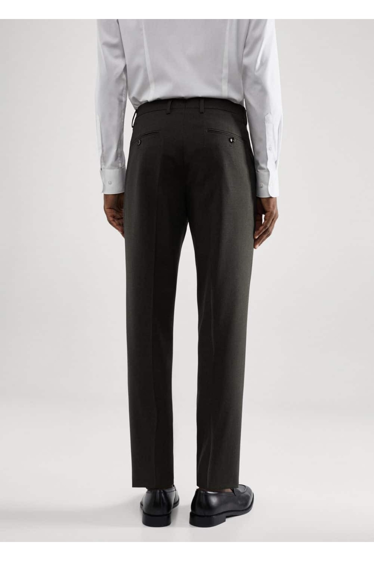 شلوار مردانه سبز منگوMANGO Man | 57054760 اورجینال - تصویر 4