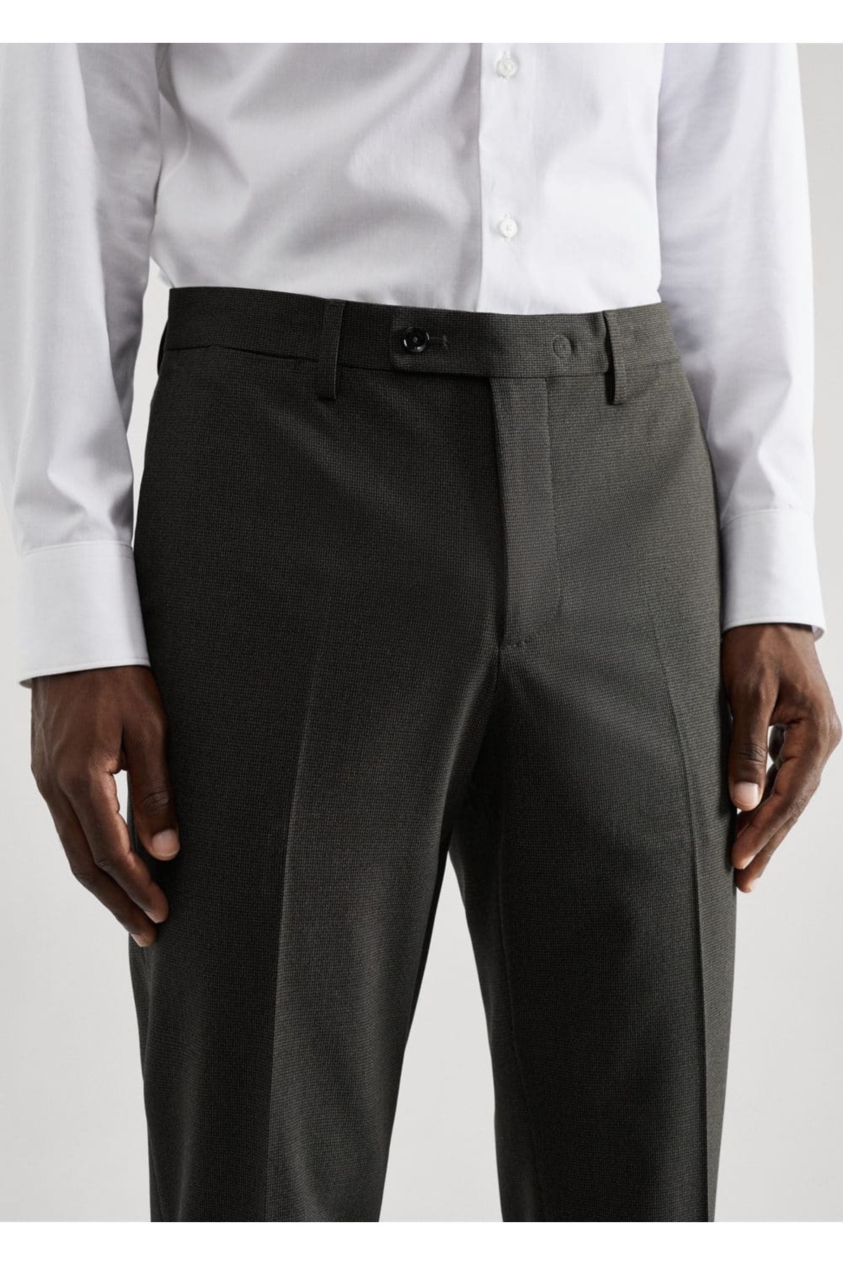 شلوار مردانه سبز منگوMANGO Man | 57054760 اورجینال - تصویر 5