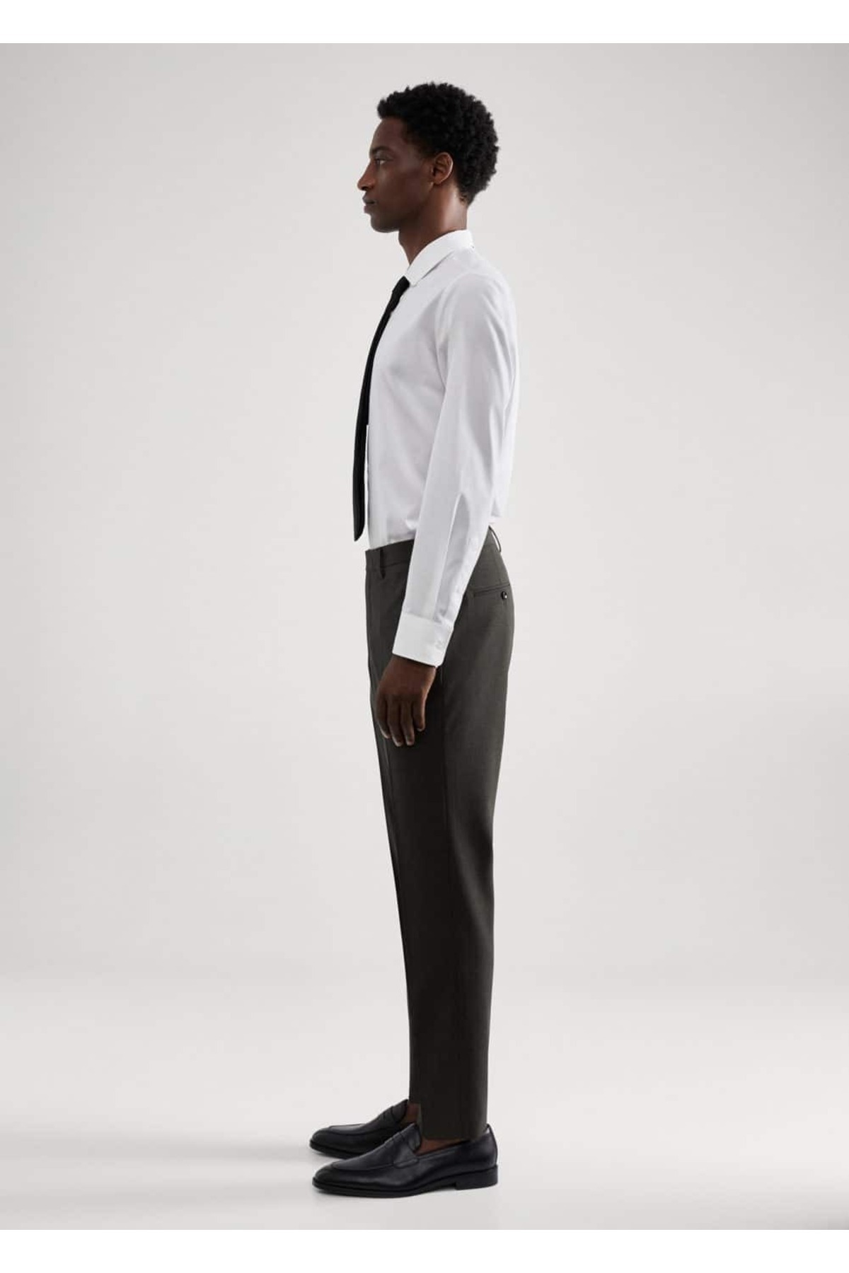 شلوار مردانه سبز منگوMANGO Man | 57054760 اورجینال - تصویر 8