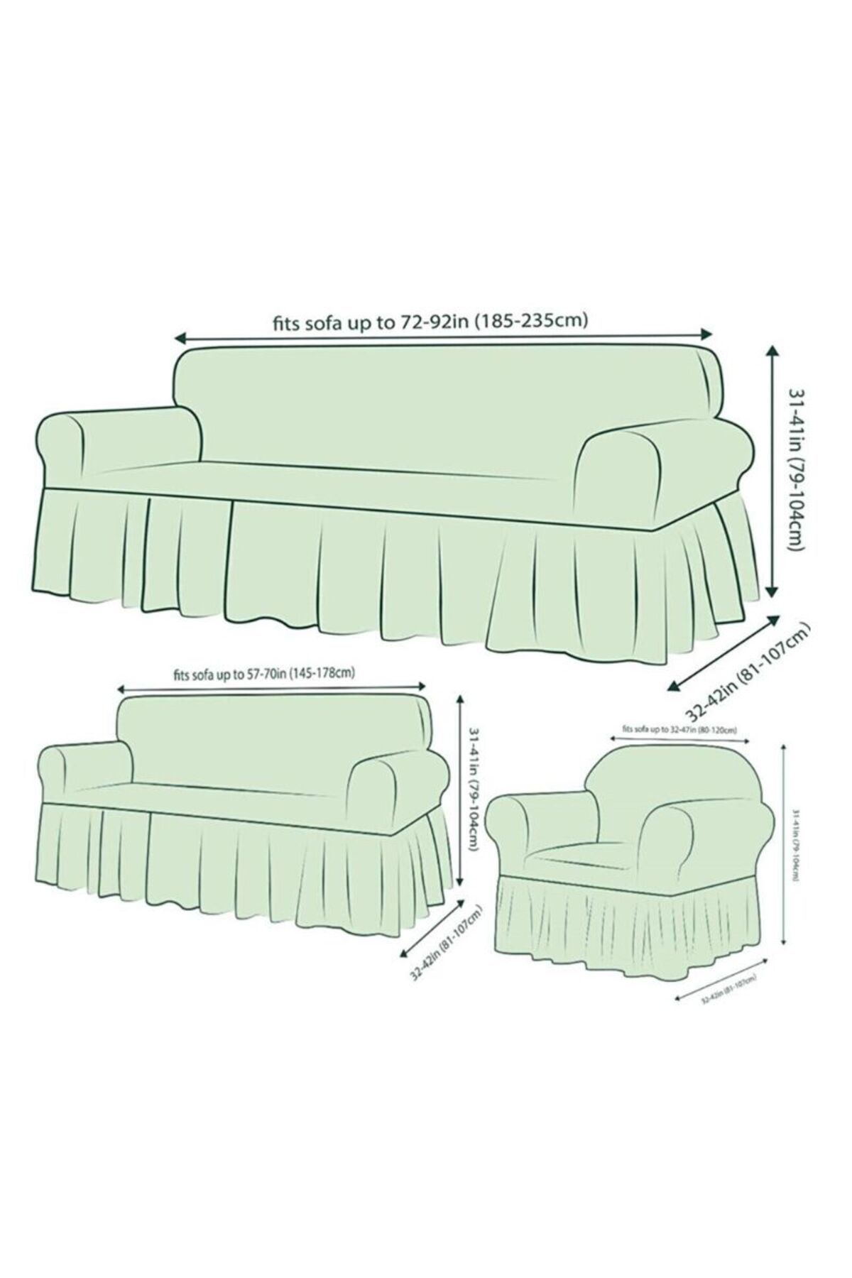 روکش مبل آبی 3211 LIGHT COVER LYSING SEDRAMAT SOFA CASE ONE 3 با یک 2nd Single HEYTGAH