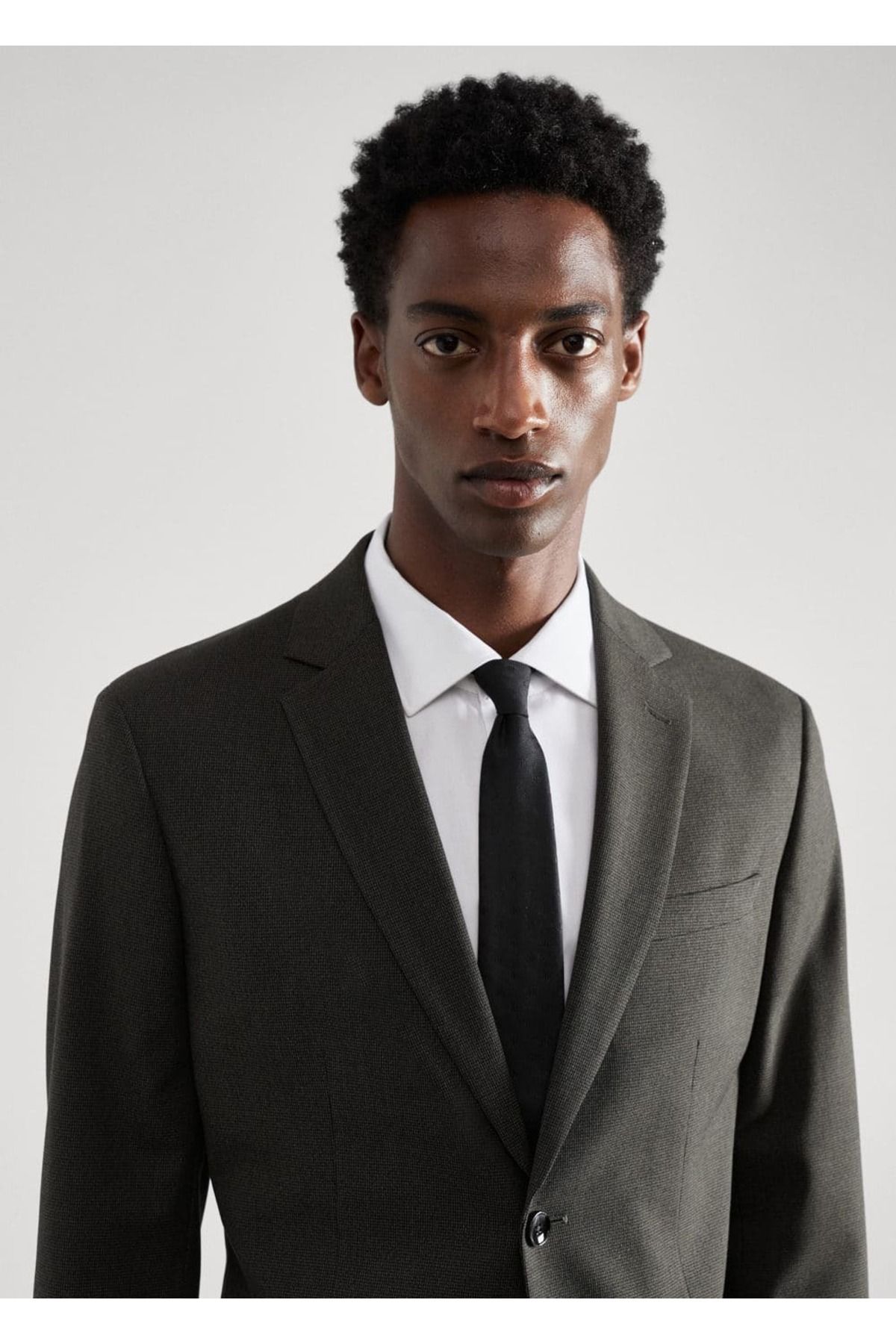 MANGO Man-Stretch Fabric Blazer Jacket with Slim Fit Pattern 7