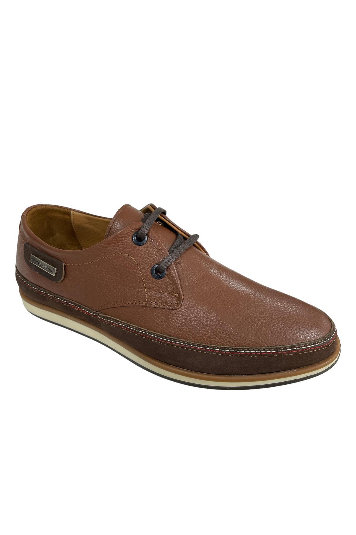 کفش کلاسیک پیر کاردین مردانه چرم اصل قهوه ای  راسته      Casual / کژوال | Pierre Cardin 62333 TR - تصویر 3