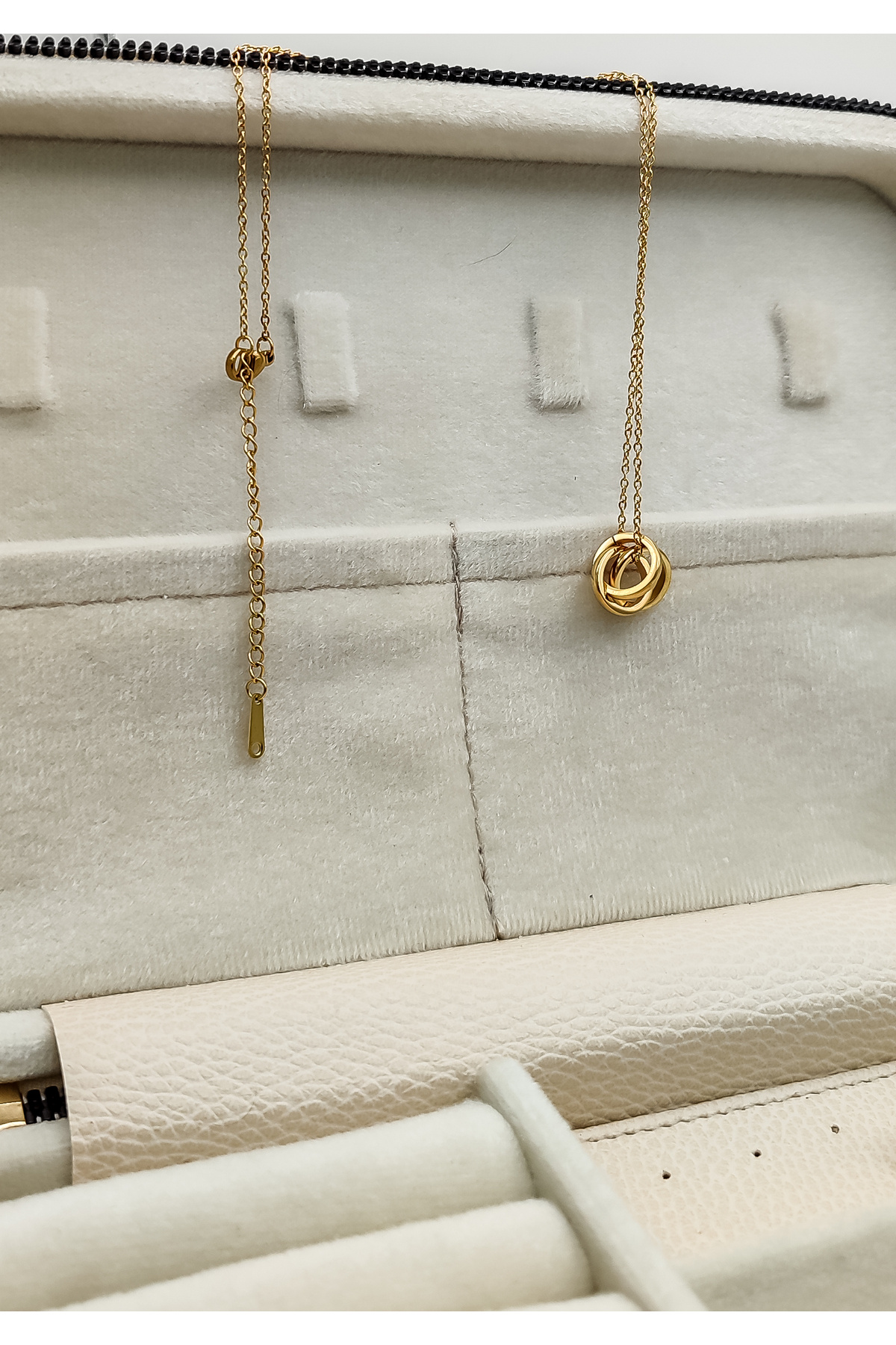 Minimal Halka İnce Zincir Çelik Kolye