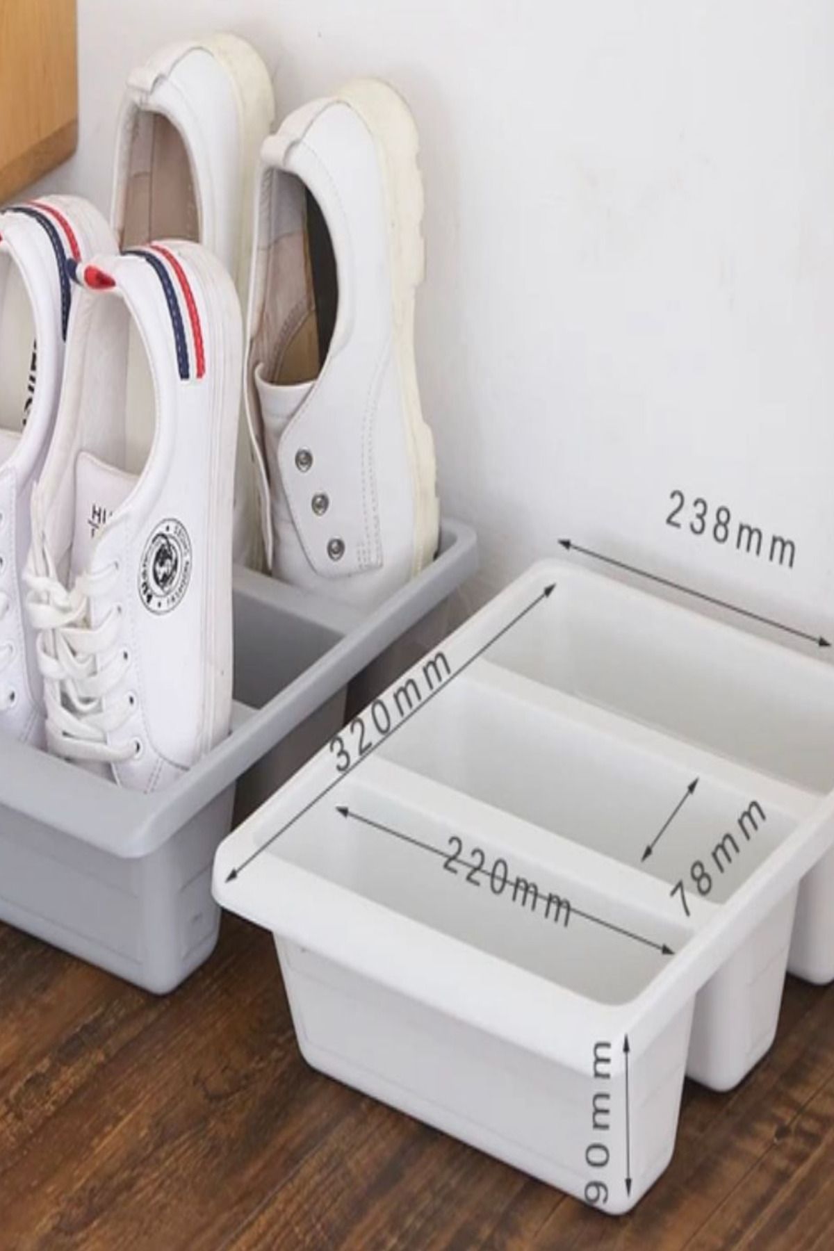 Bayev-12 Pieces Roman Shoe Set - 3 Vertical Shoe Rack and Storage Box 7