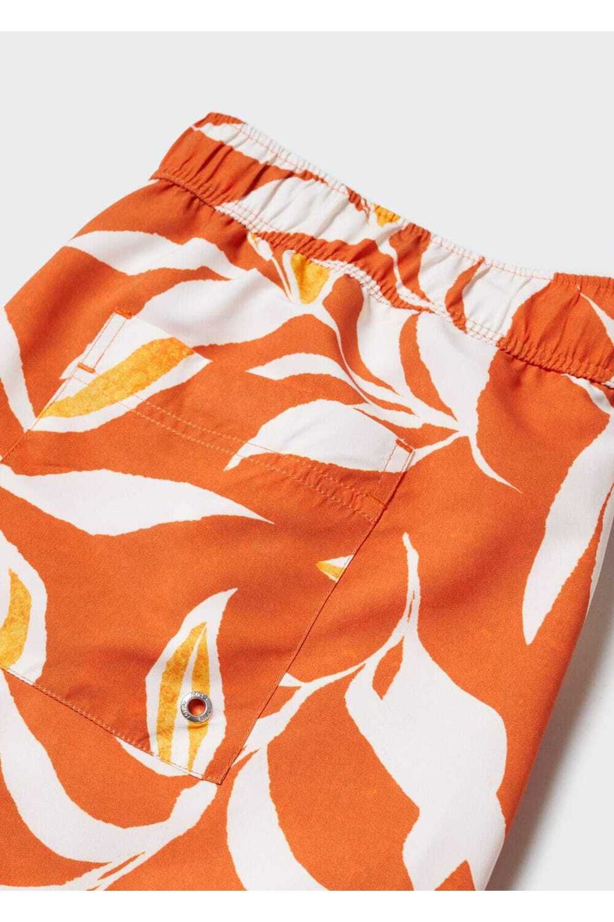 MANGO Man-Badeshorts mit tropischem Muster 7