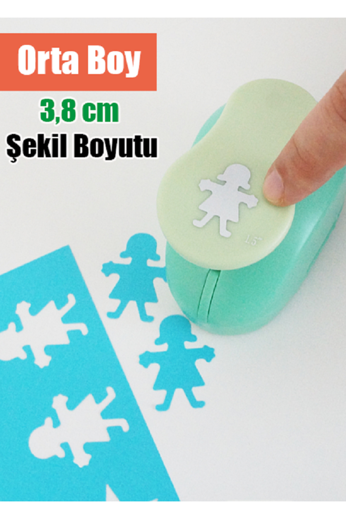 Bigpoint Kız Çocuk Şeklinde Orta Boy 3,8 cm Şekilgeç
