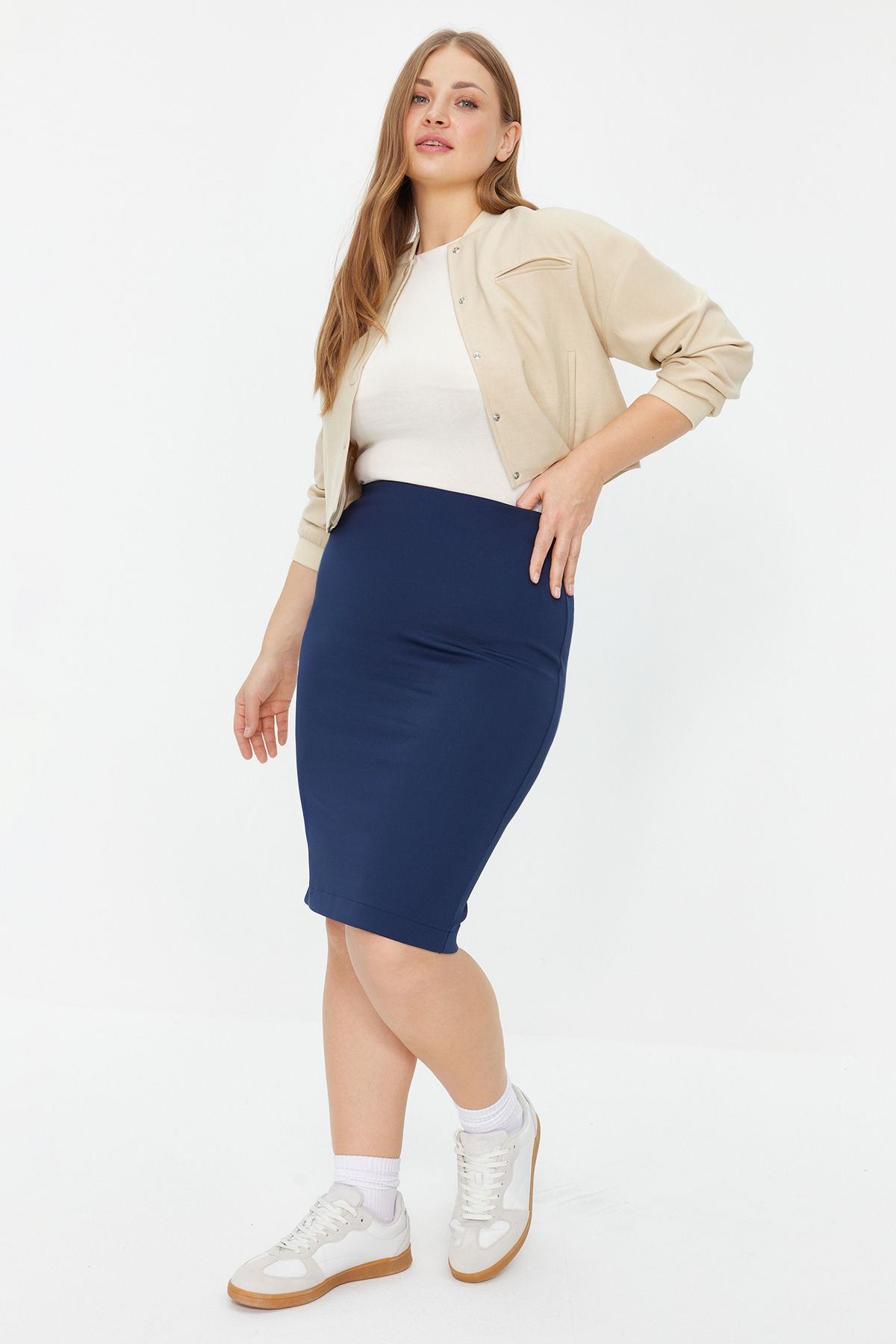 Size 2 navy blue on sale skirt