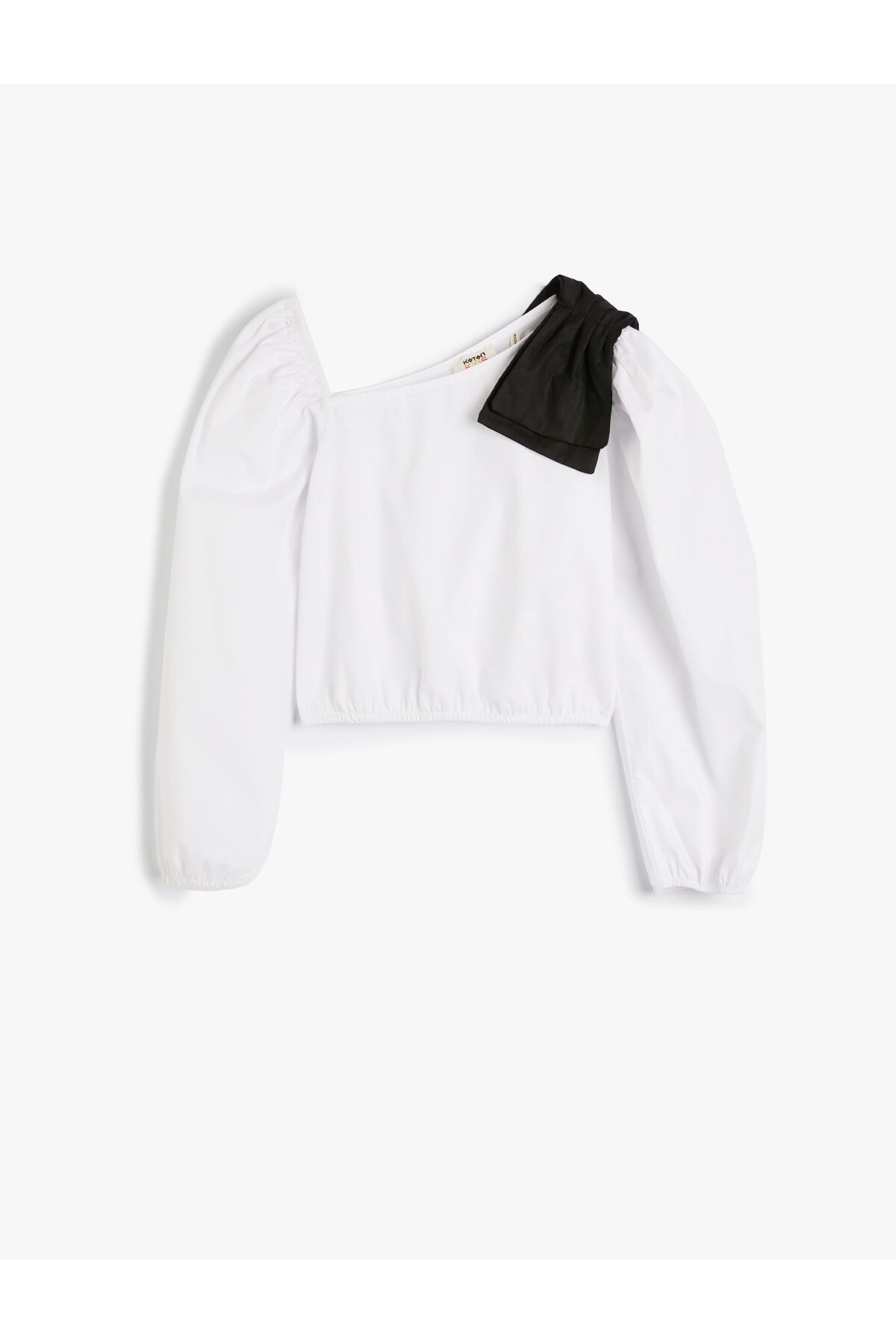 Koton-Sweatshirt Asymmetrical Collar Long Sleeve Applique Detailed Cotton 1