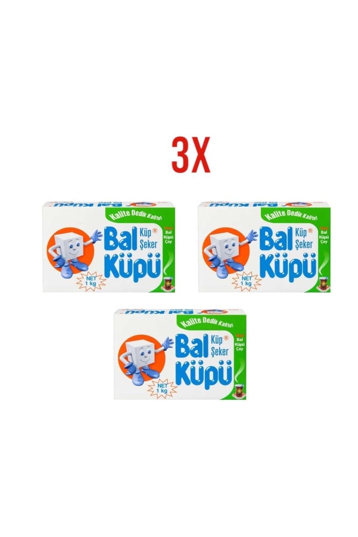 BALKÜPÜ Bal Küpü Küp Şeker 3 Adet 1 kg