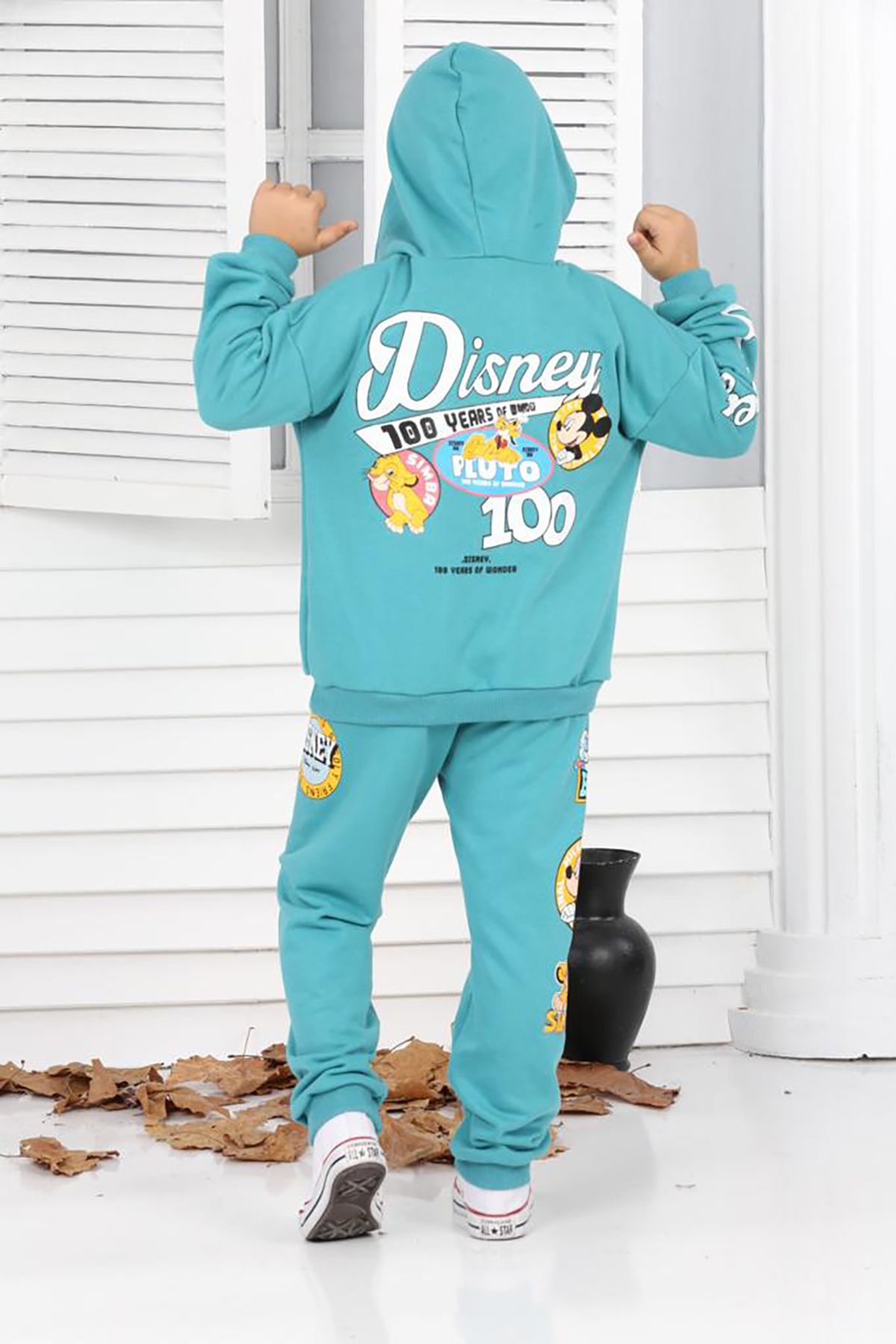 My Kids Wear 3 Thread Kangaroo Pocket Printed Detailed Boys