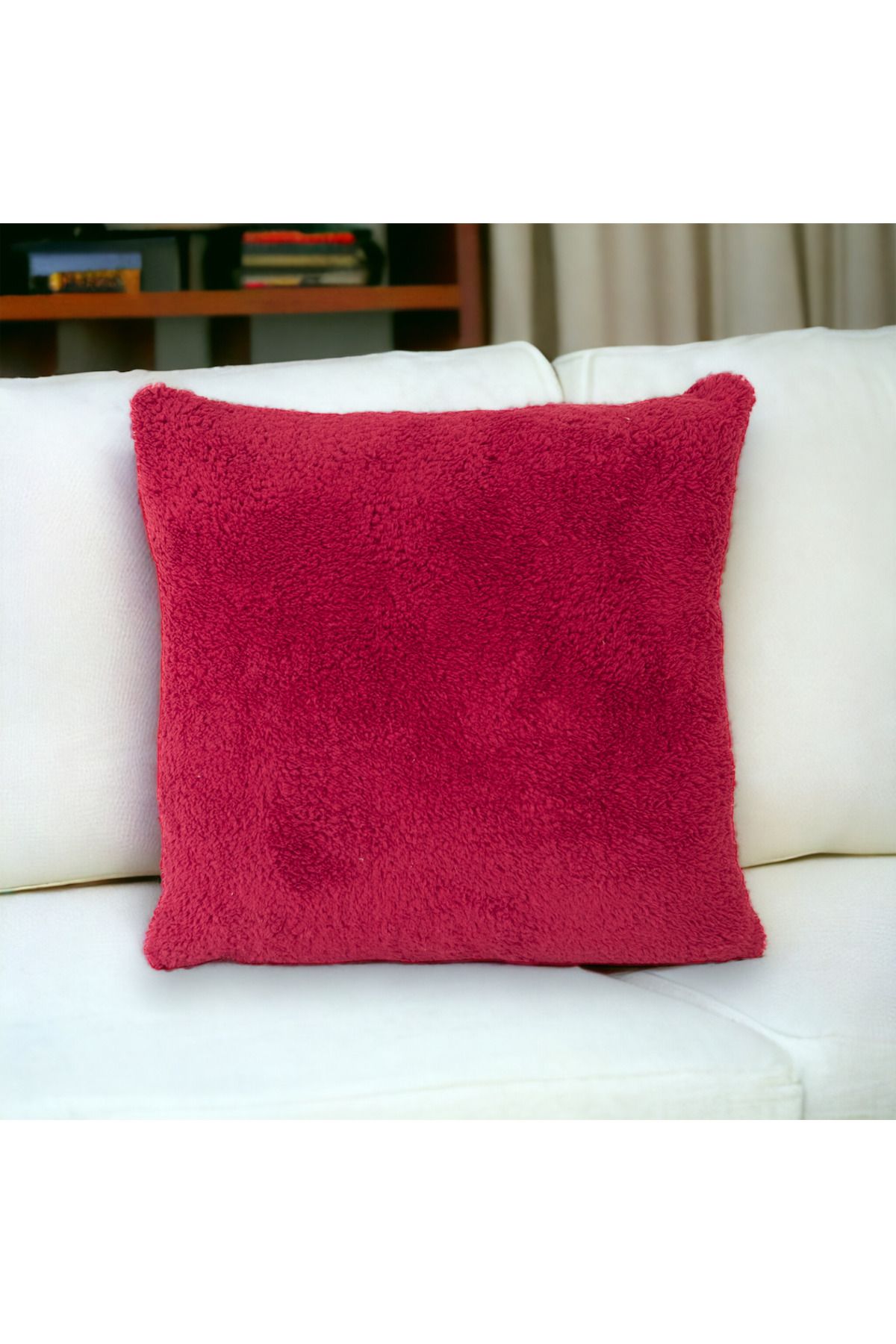 Skhome-Husă de pernă decorativă pentru cadou de pluș de miel cu două fețe (Puffy-05) 1