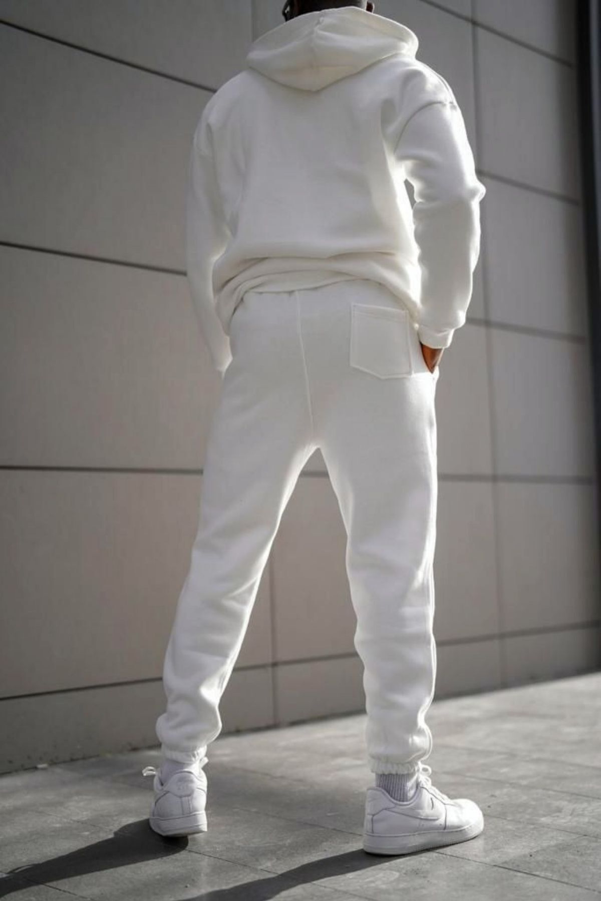 Mens all white sweatsuit discount