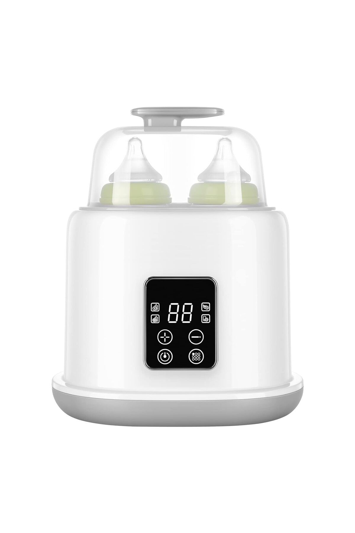 Amoever 6'sı 1 Arada Biberon Sterilizatörü,Çift Şişe Isıtıcı, LCD Ekran, Sıcaklık Ayarı, BPA İçermez