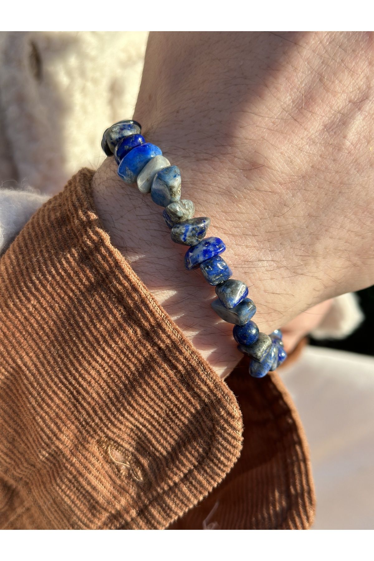 Unisex lapis sale lazuli bracelet