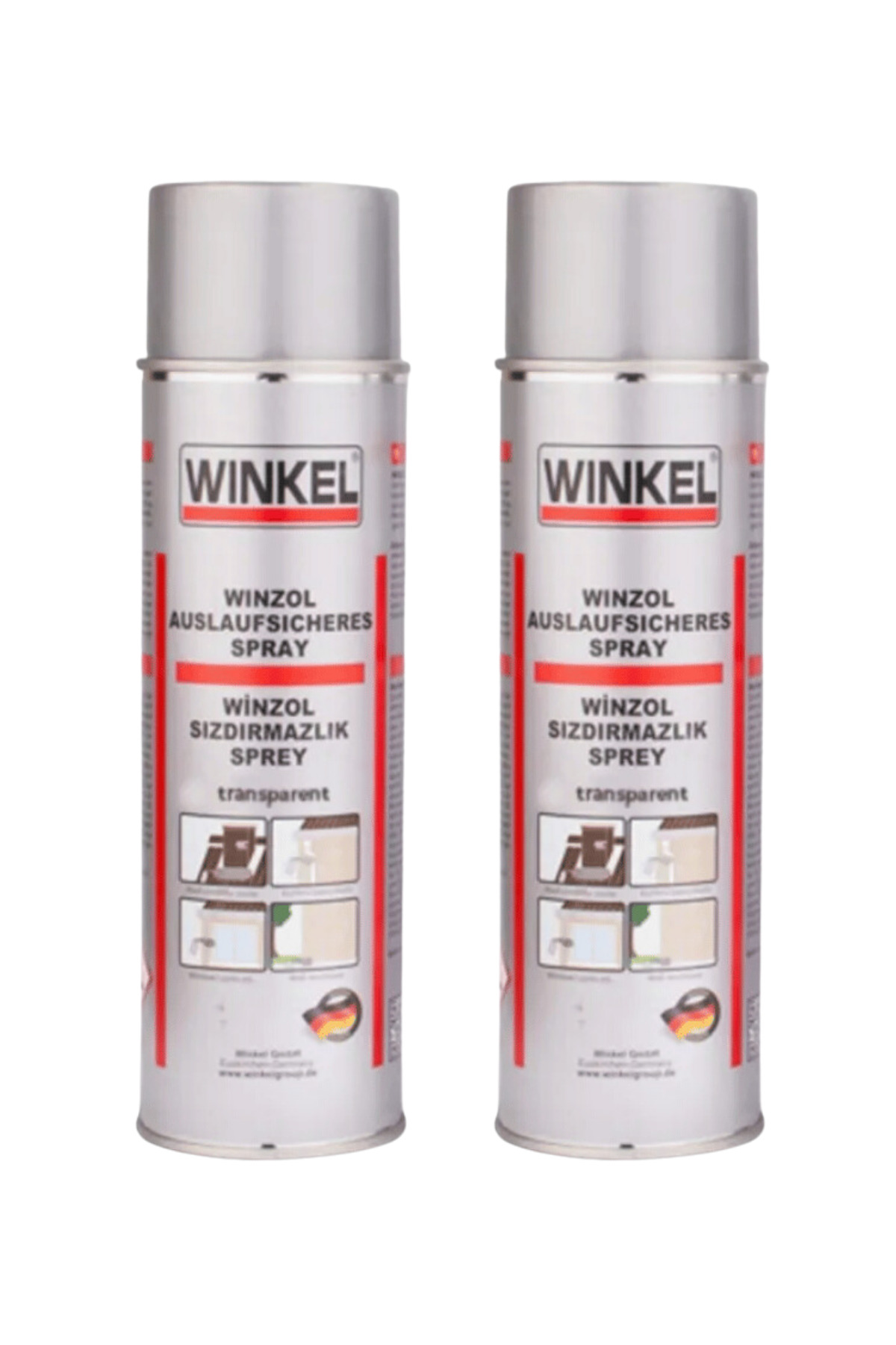 Winkel Winzol Şeffaf Renk Su Geçirmez Sızdırmazlık Sprey 2'li Paket 500ML×2