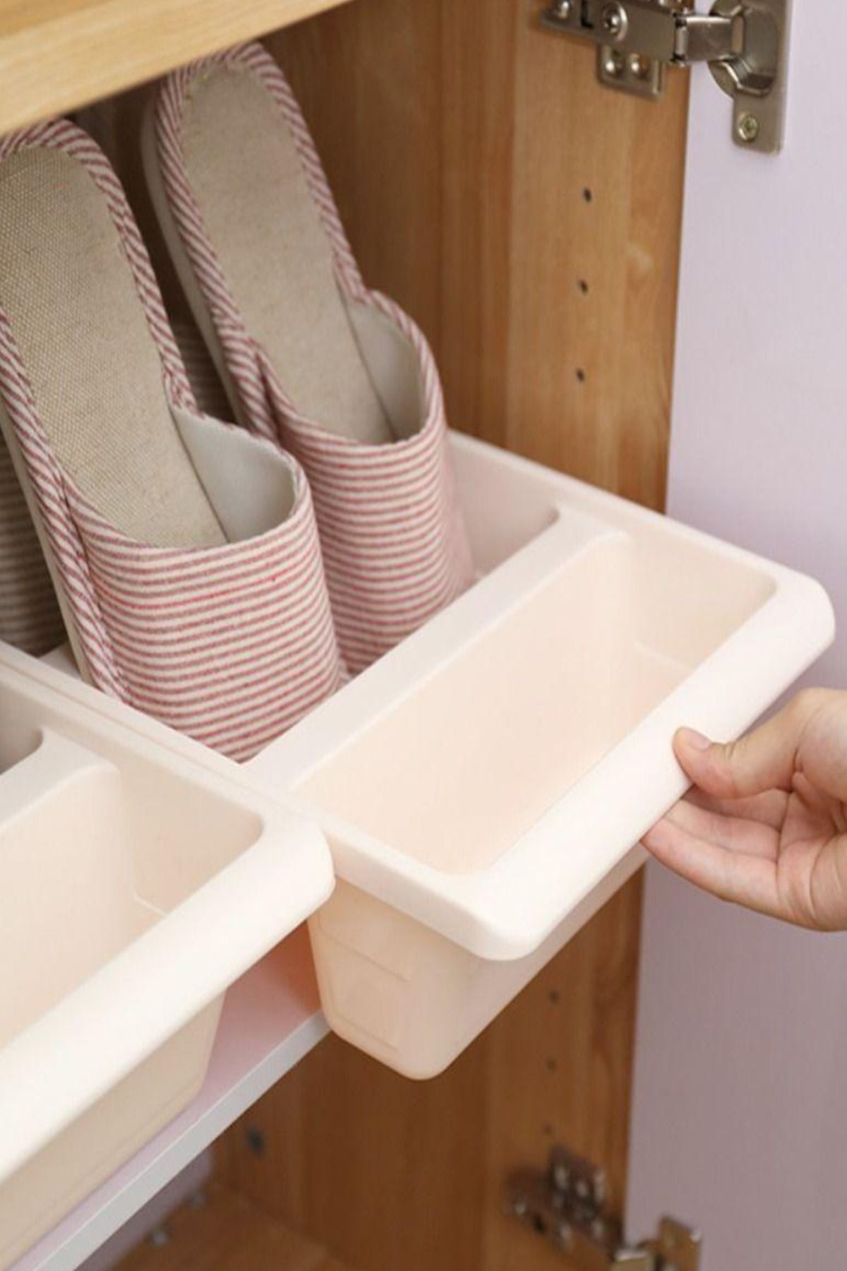 Bayev-12 Pieces Roman Shoe Set - 3 Vertical Shoe Rack and Storage Box 5