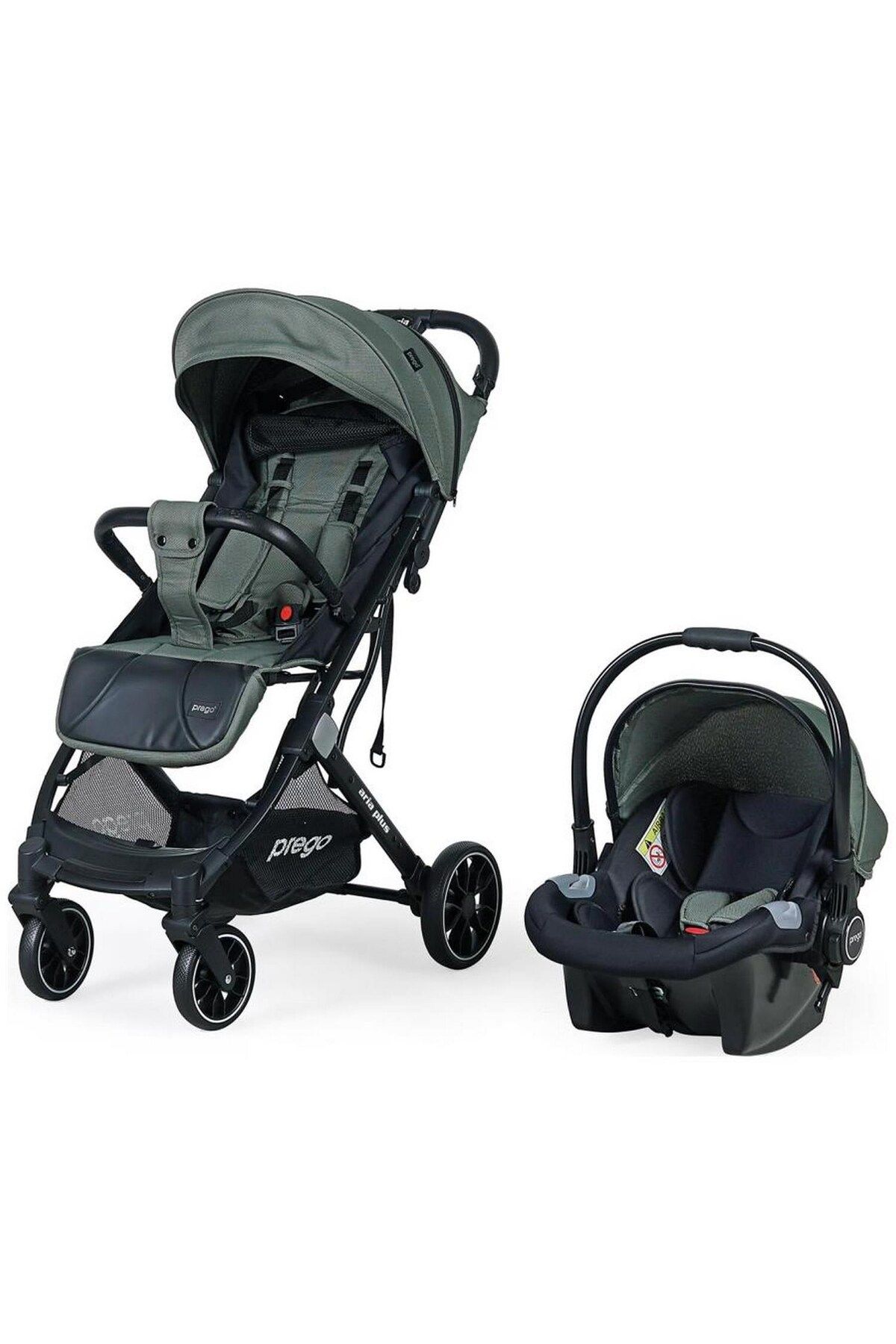 Детская коляска Prego 2037 Aria Plus Travel System зеленая IB65139