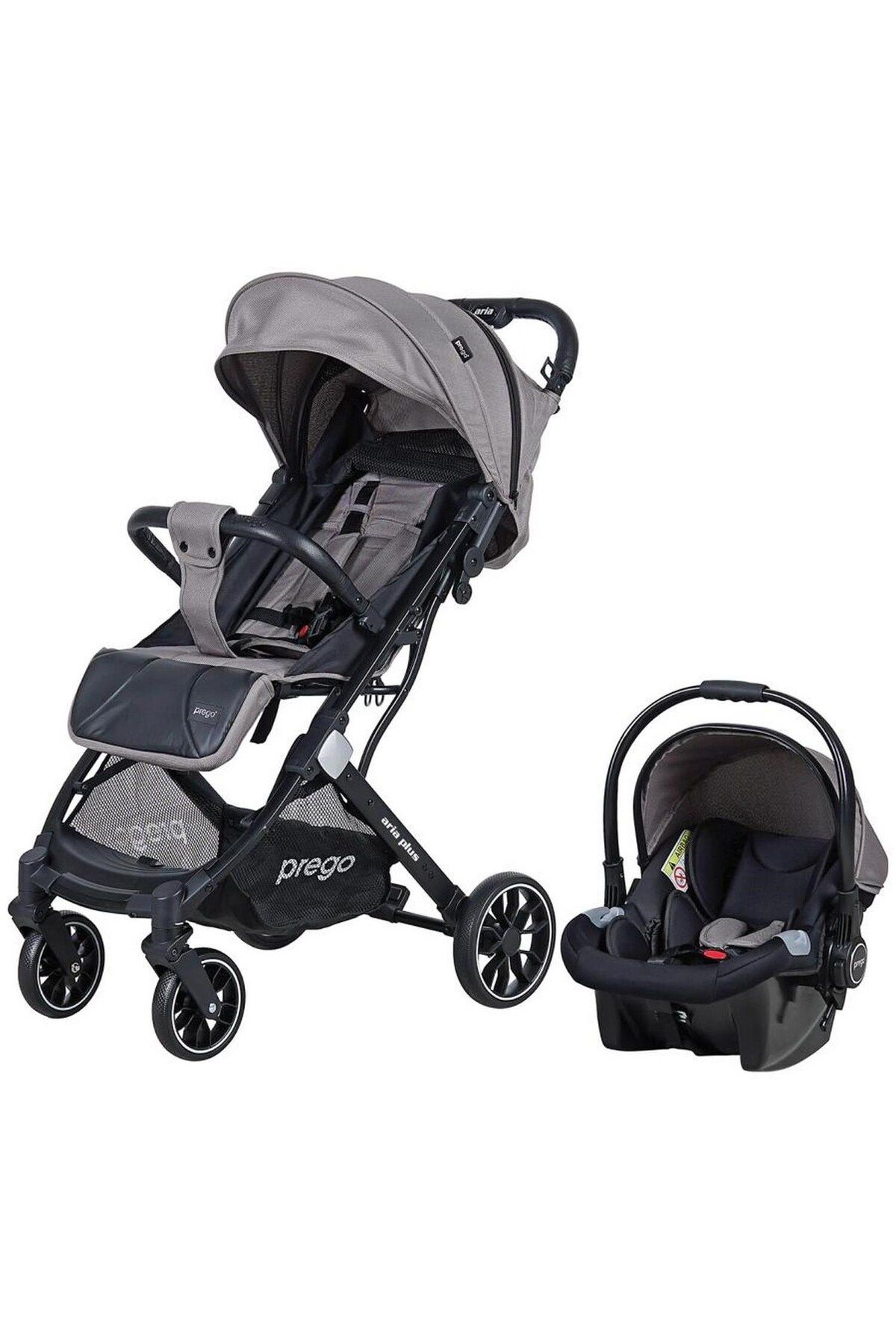 Детская коляска Prego 2037 Aria Plus Travel System бежевая IB65139