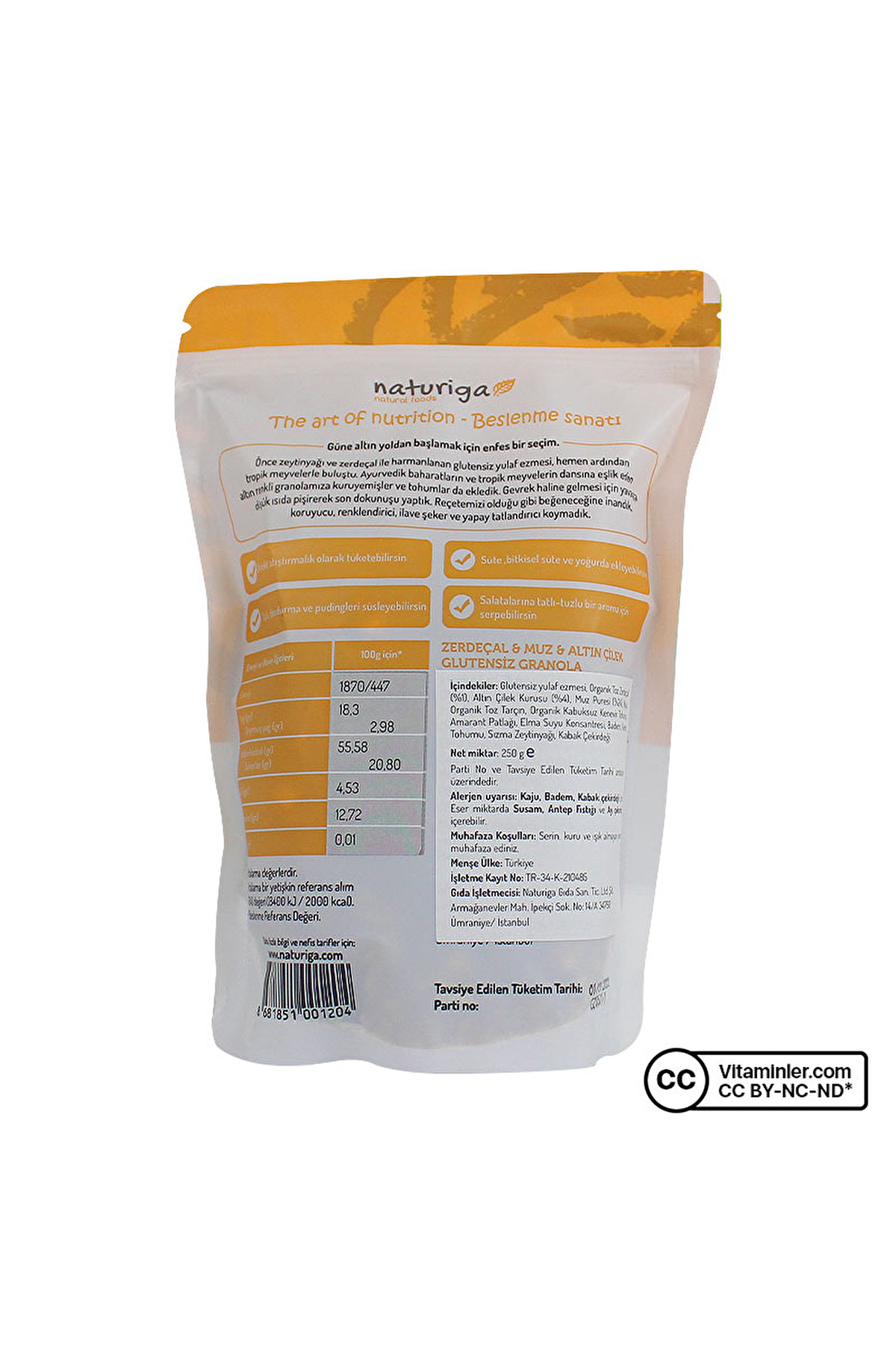 Gluten Free Granola Turmeric Golden Strawberry 250 Gr – UNFLAVOURED