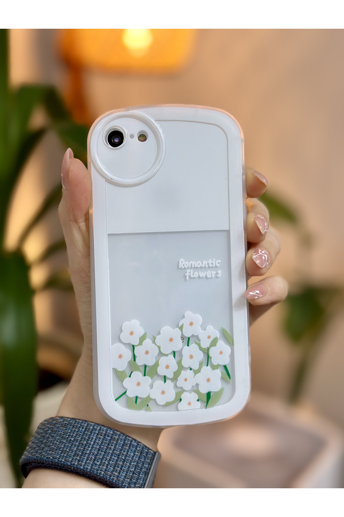 Yoedge Custodia Trasparente Con Fiore Per IPhone SE 2022/7/8/SE 2020 - Silicone Morbido TPU Antiurto - 4
