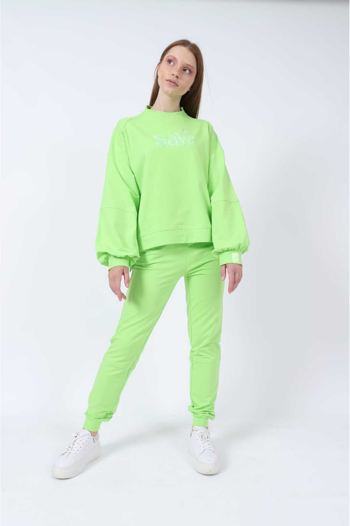 Green sweatsuit womens best sale