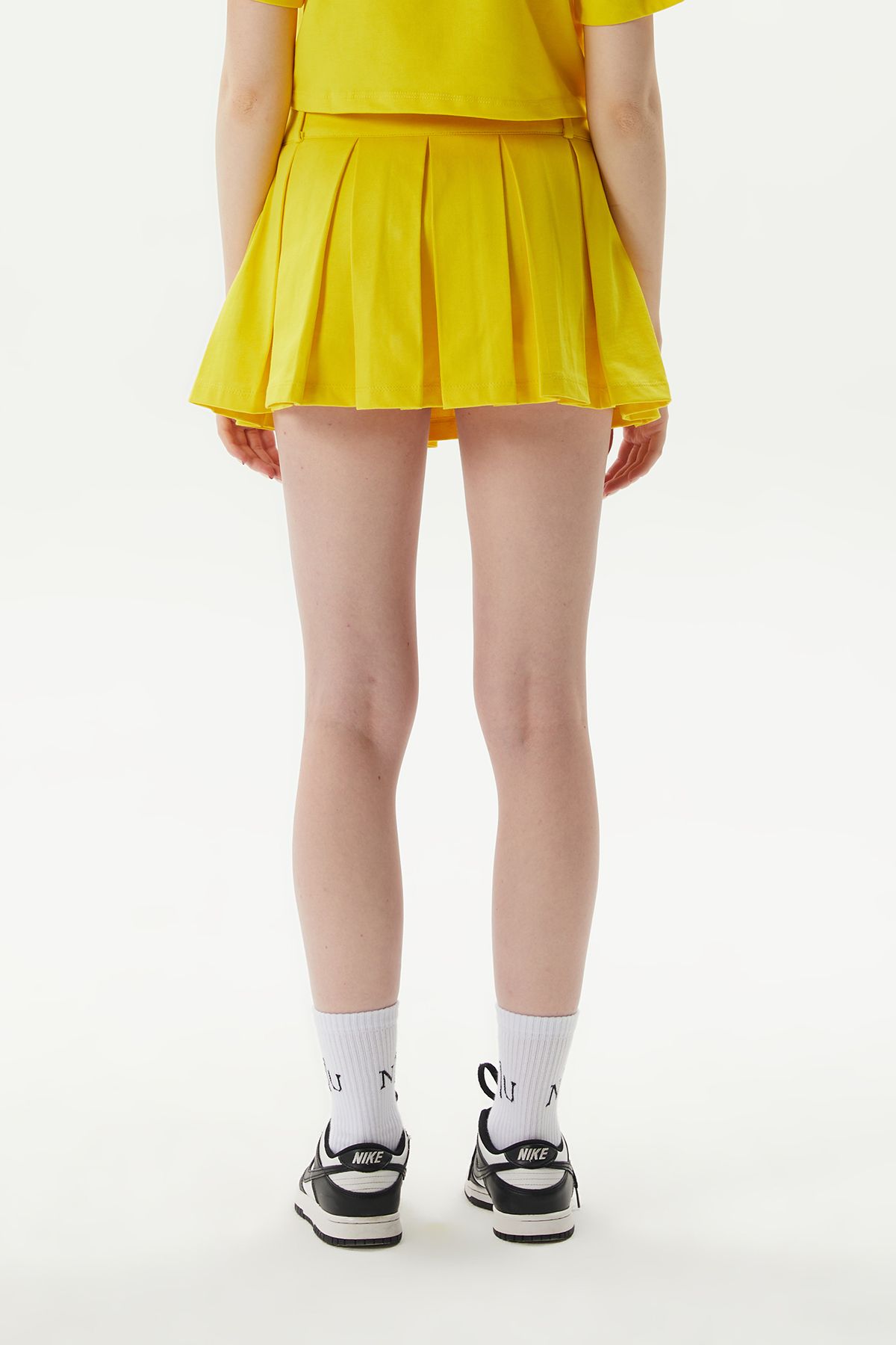 Mini pleated skirt yellow clearance