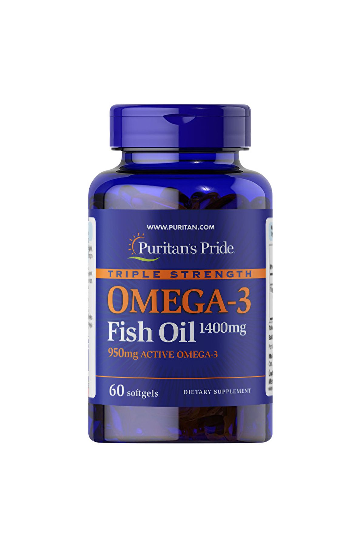 Puritan's Pride Omega 3 1400 мг 60 капсул VBYOMUPRS001