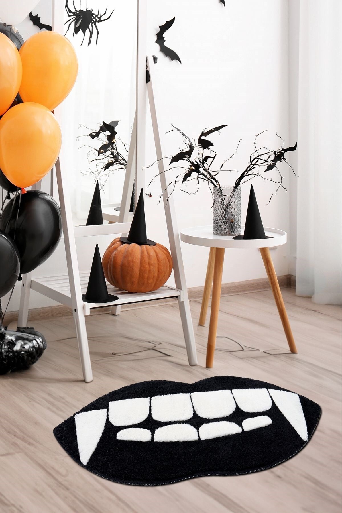 Halloween Vampire Carpet, Anti-Slip Base, Washable, Decorative, Handmade, Gift,