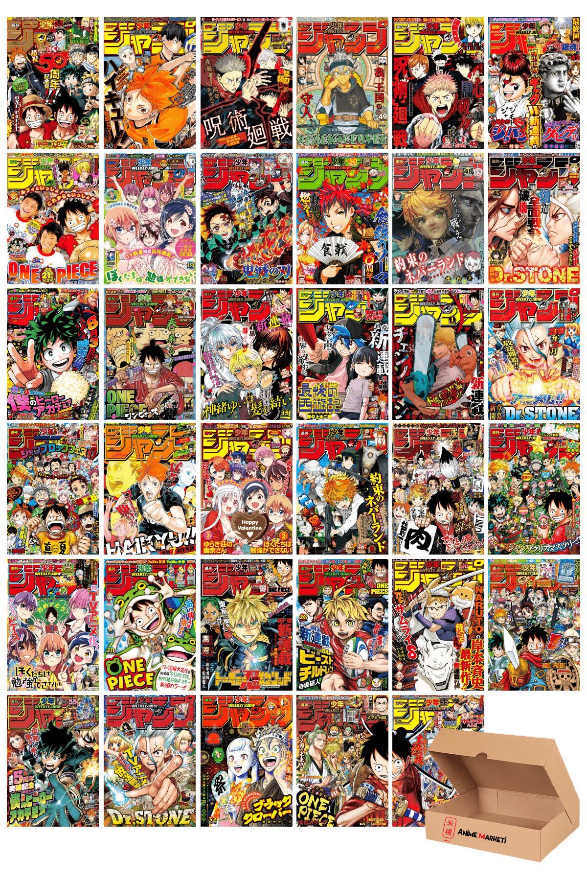 Mixed Anime Cover Wall Poster Set - Mixed Manga Poster Set - 40 Poster - Adhesive Kali