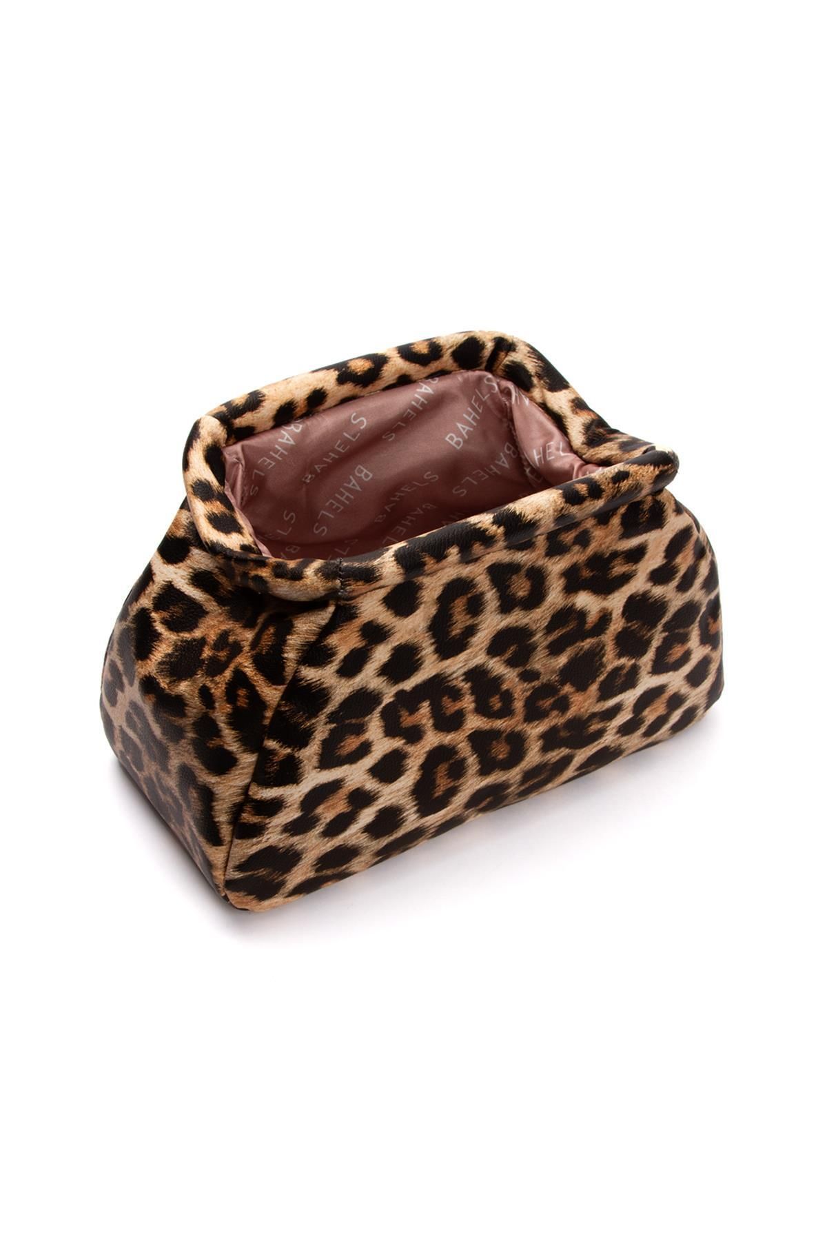 BAHELS-Geantă portofoliu din piele leopard pentru femei 4