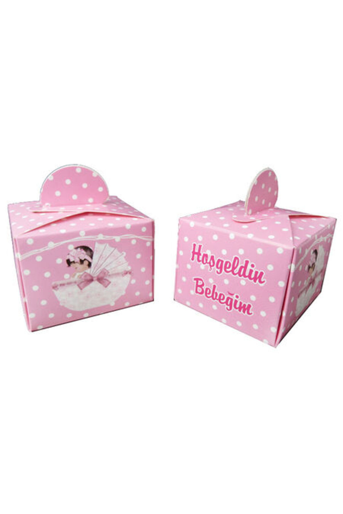 TATLI GÜNLER LOKUMLUK KARTON HOŞGELDİN BEBEK PEMBE 25 li