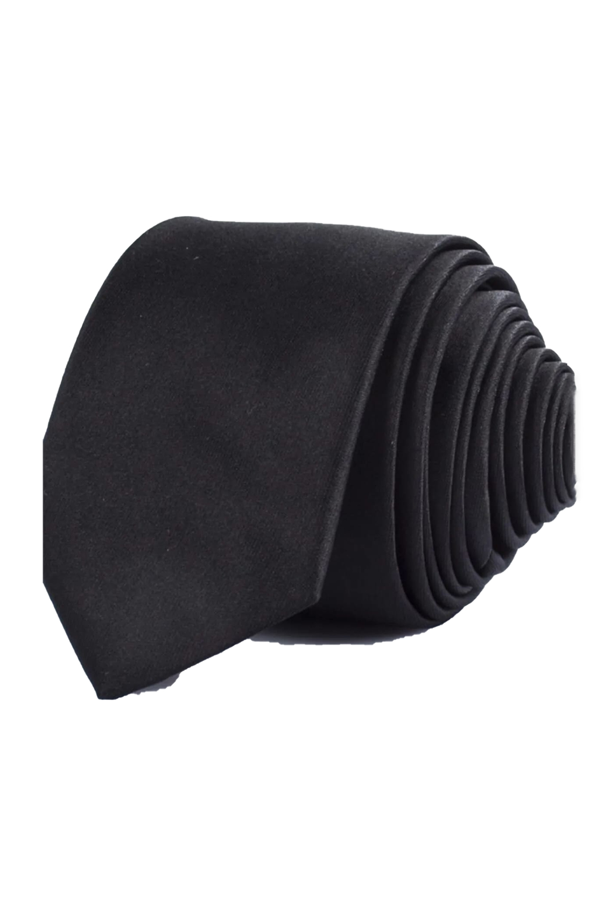 nacar çarşı  Erkek Düz Siyah Kravat - Görsel 4