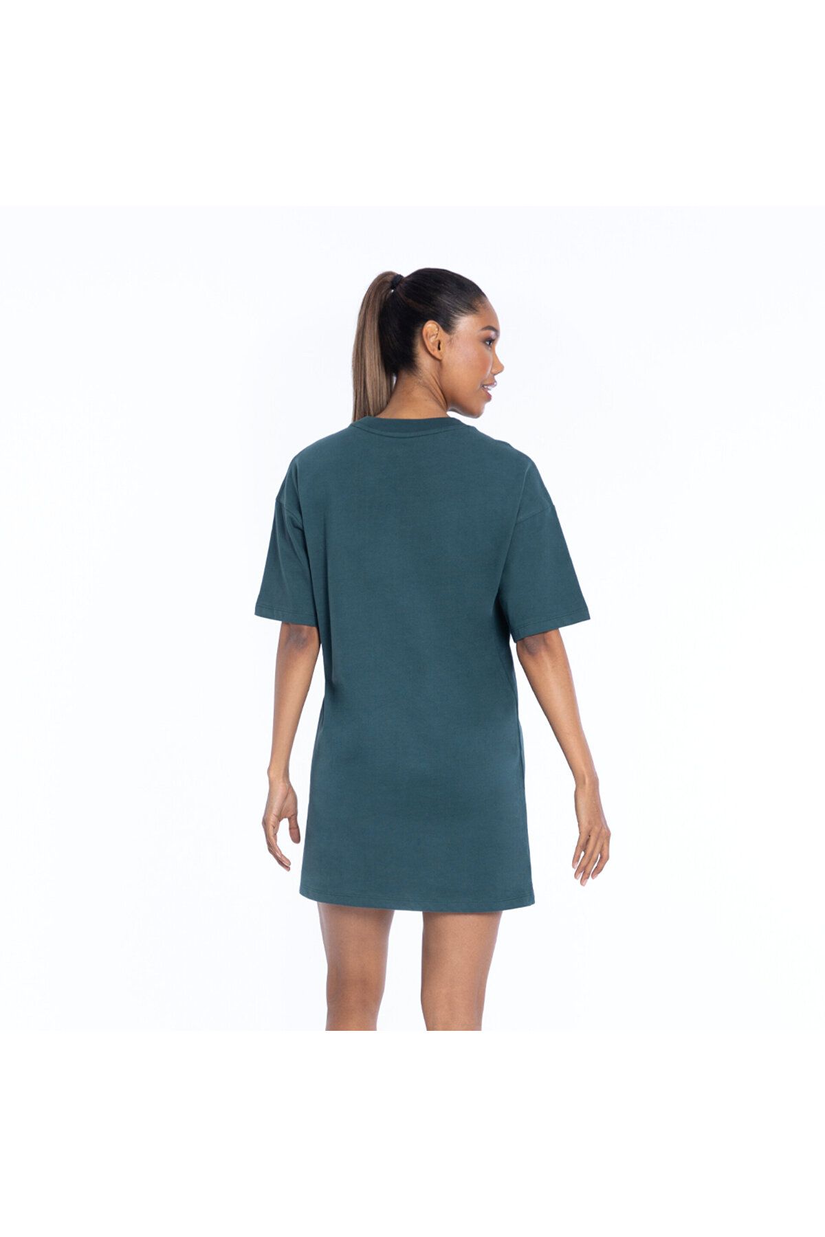 Dark green t shirt dress cheap
