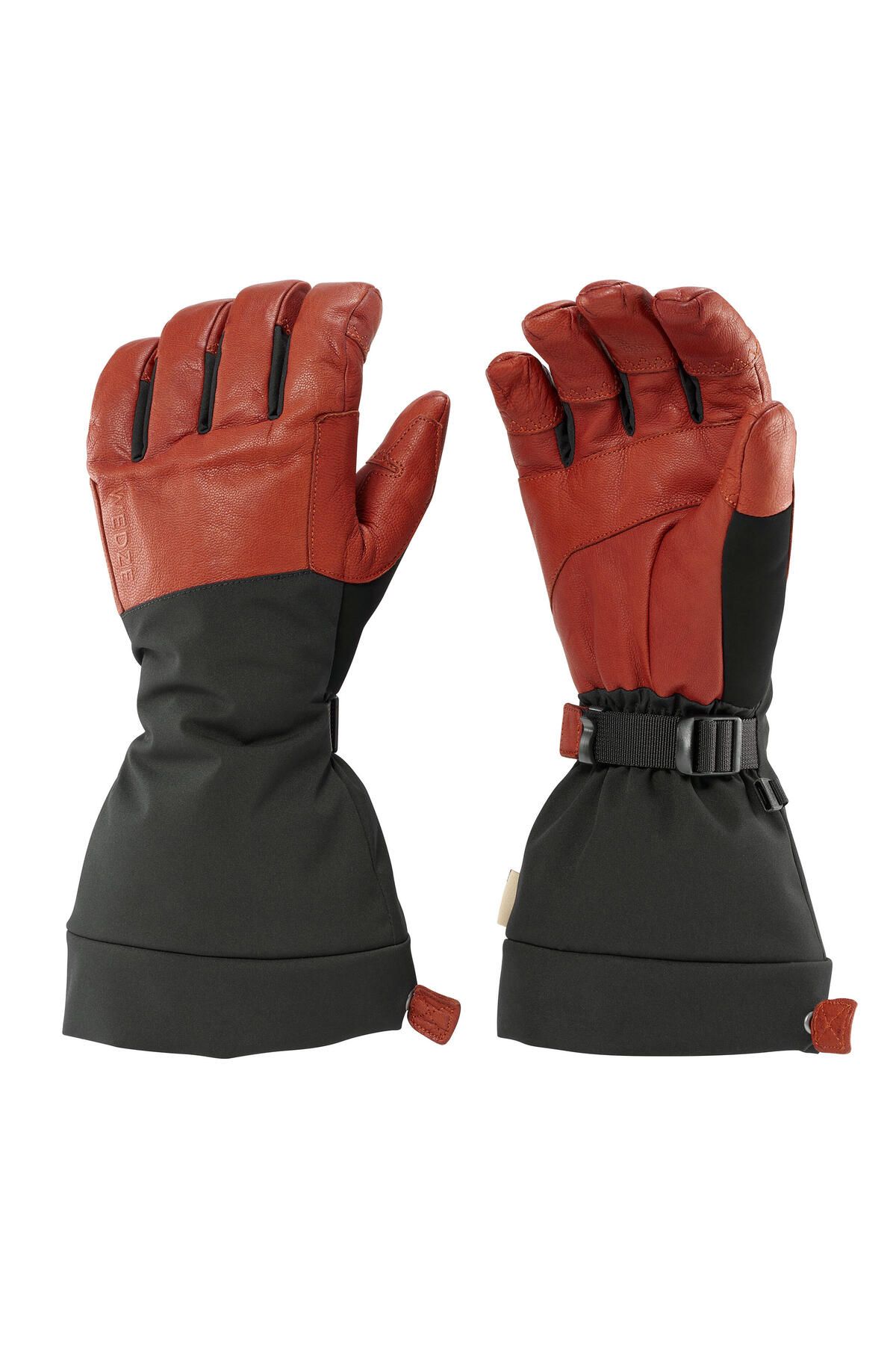Decathlon-Adult Ski Gloves Wedze - Brown / Black - 900 1