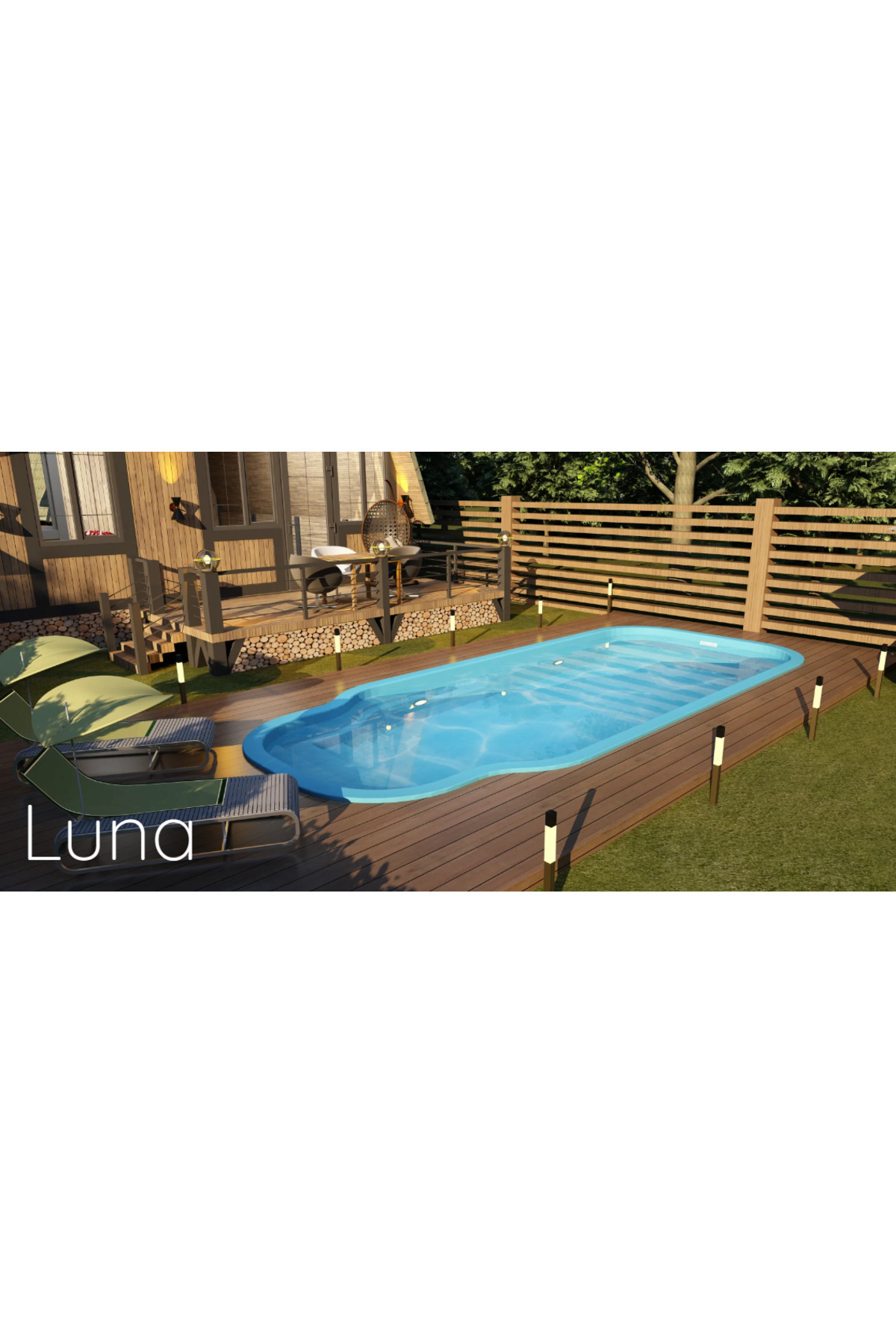 Fiber Hazır Havuz Luna Model 3,00 x 6,00 x 1,40 mt - 14 m3 - 5