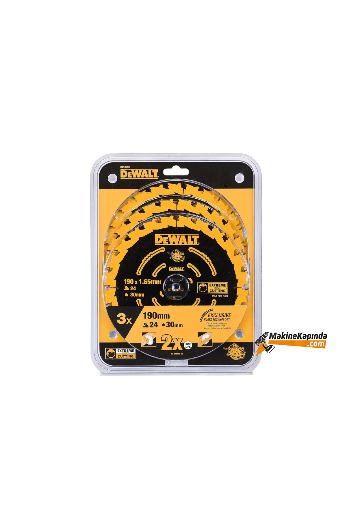 Dewalt 3 PARÇA DAİRE TESTRE BIÇAĞI 190mm DT10399