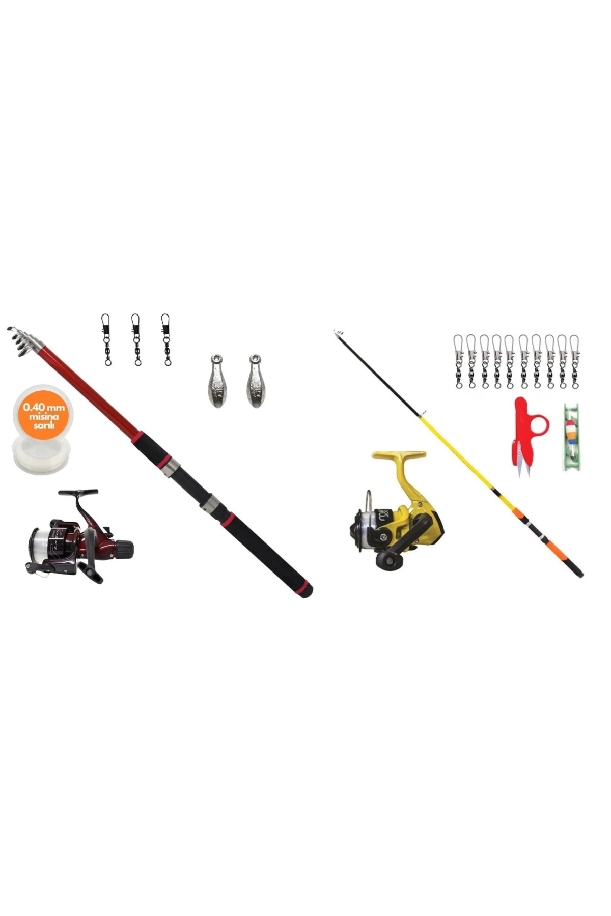 Halbart Baba Oğul Olta Seti Takımı 3 Metre Kamış Orta Boy Makine Ve 1,80 Kamış Makine