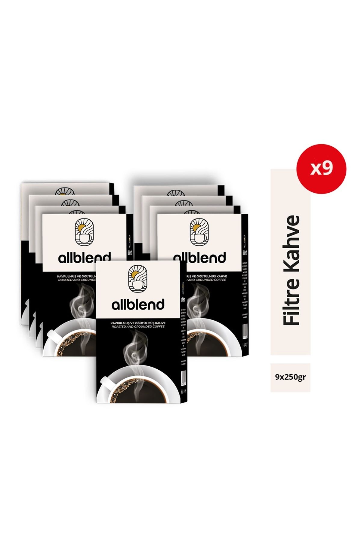 AllBlend Filtre Kahve 250 gr. x 9 Adet AB250X9
