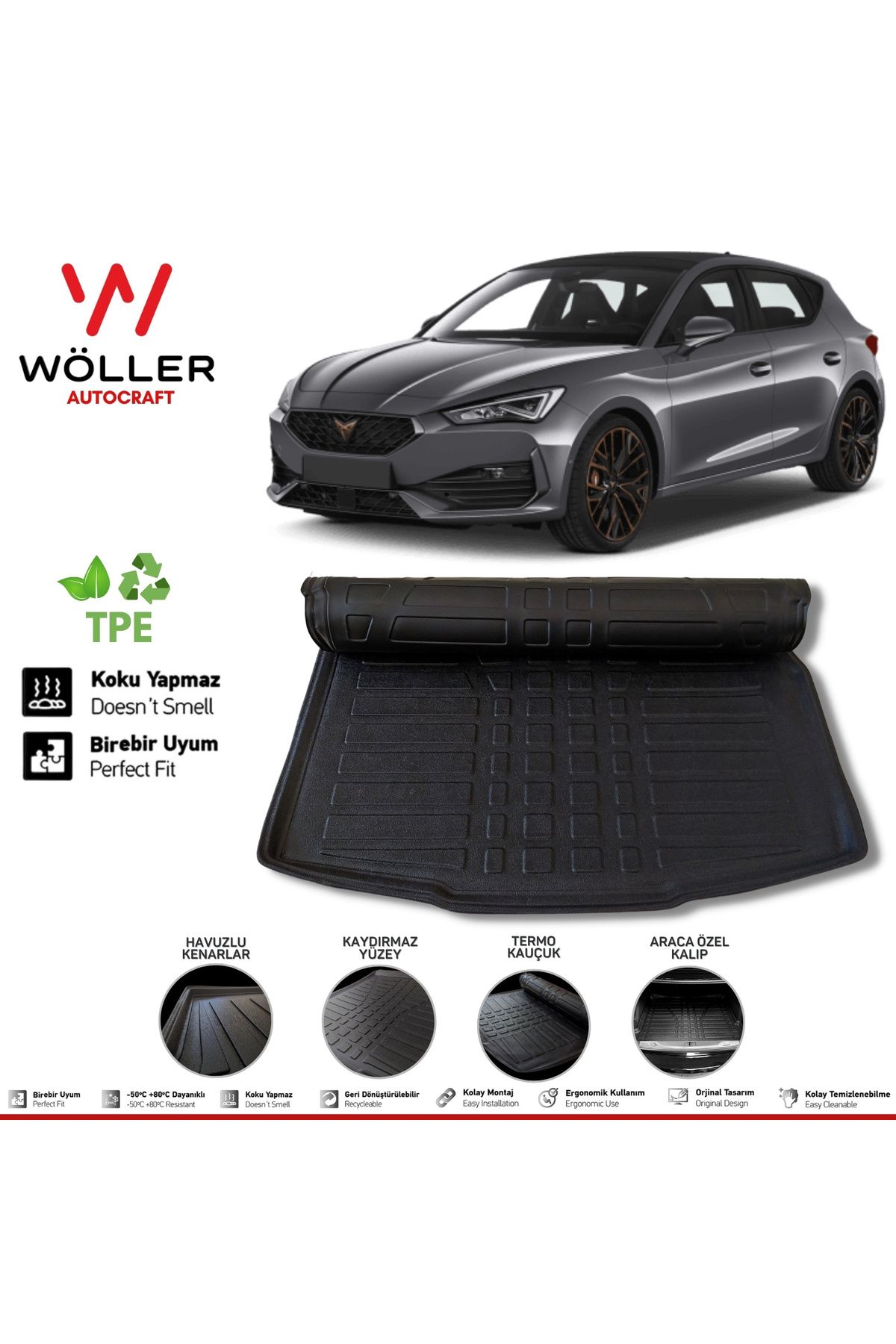 Багажный пул Wöller Cupra Leon после 2022 года 3D Wöller Ultraflex Flexible wöllerultraflex180