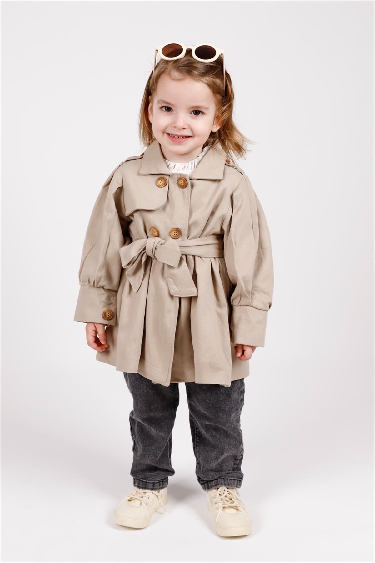 Girls beige trench coat cheap