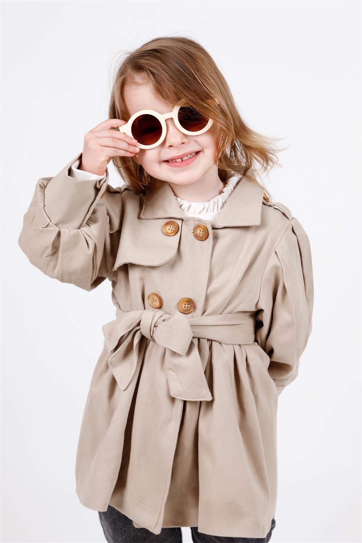 Girls beige best sale trench coat